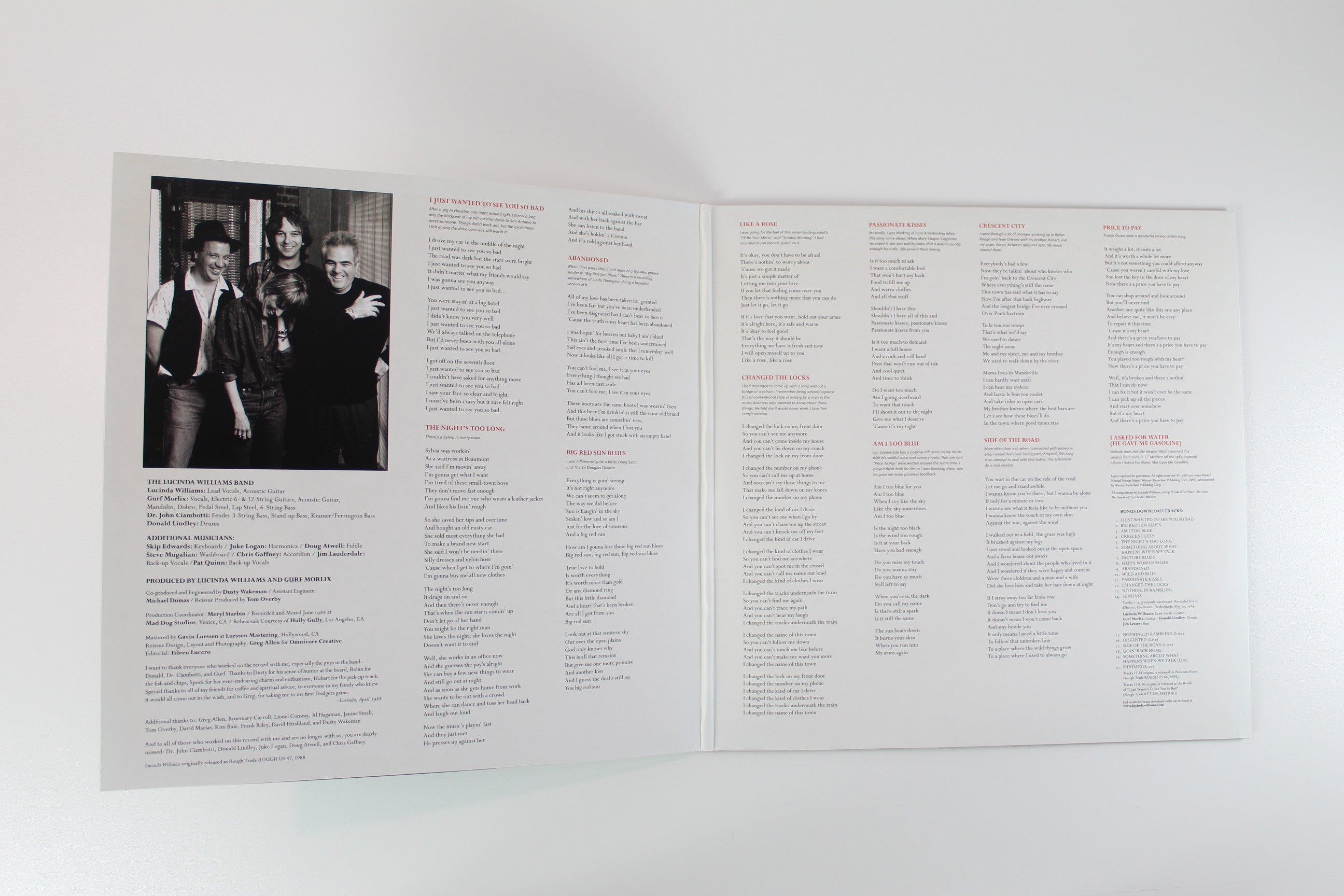 Lucinda Williams - Lucinda Williams on Lucinda Williams Music / Thirty Tigers Red Vinyl Reissue