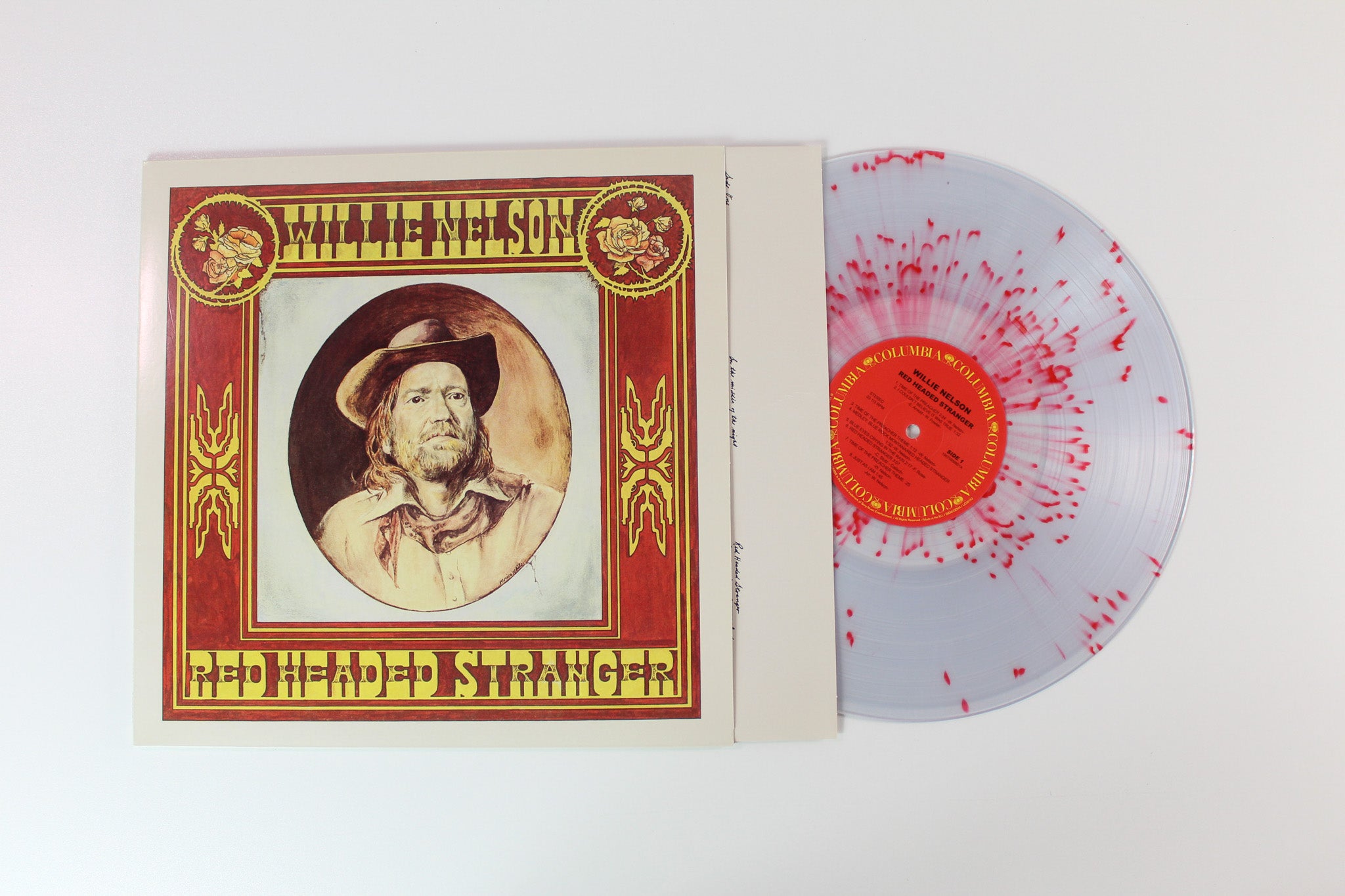 Willie Nelson - Red Headed Stranger on Columbia Legacy Ltd Blood Splattered Clear Vinyl Reissue
