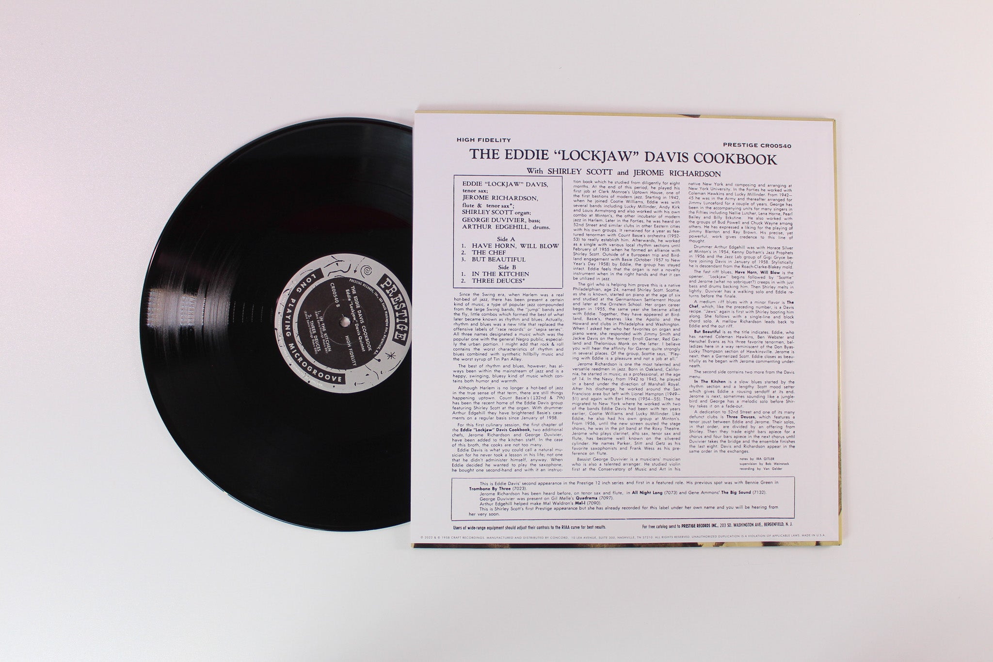 Eddie "Lockjaw" Davis - Cookin' With Jaws And The Queen: The Legendary Prestige Cookbook Albums Ltd. Box Set Reissue on Craft Recordings