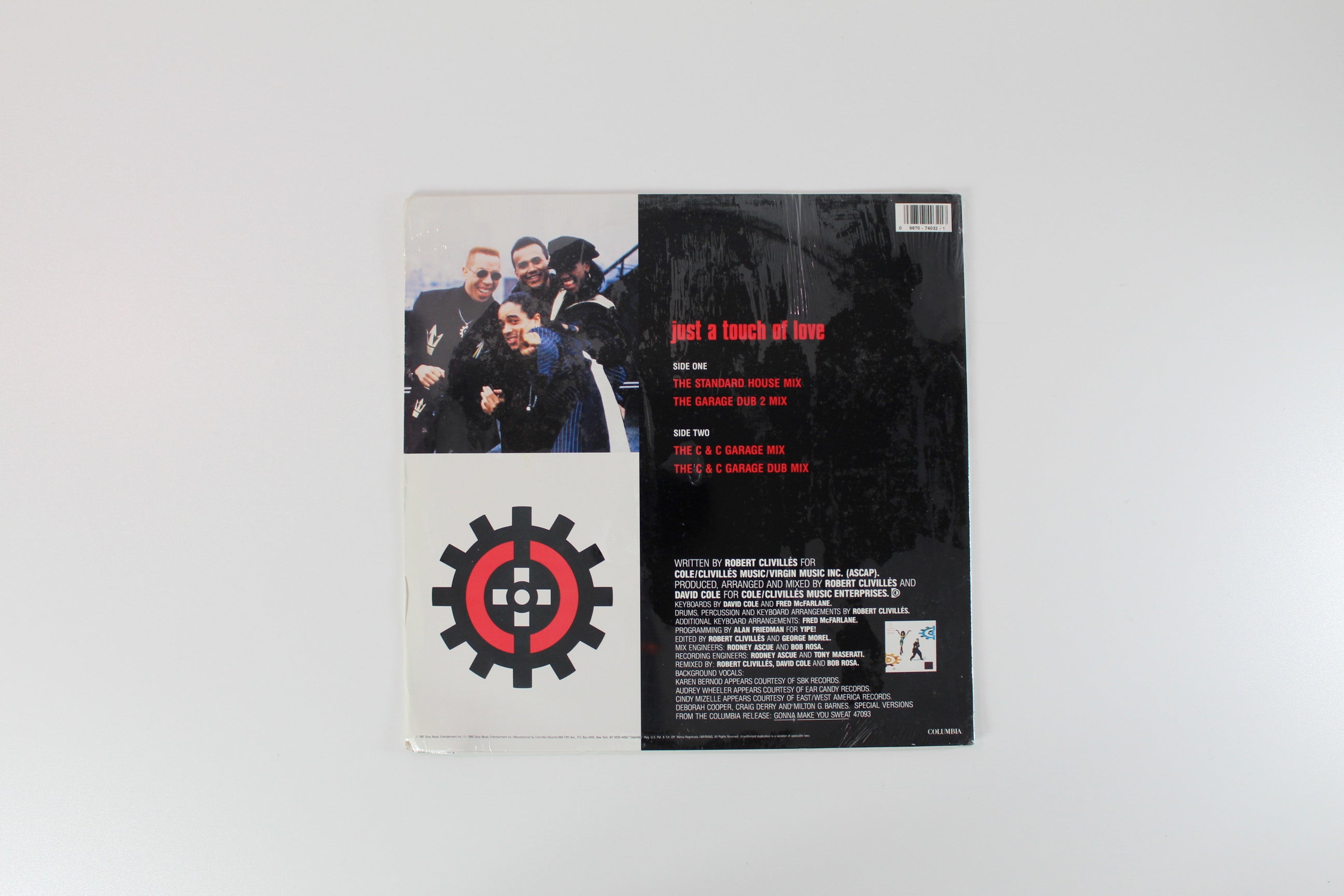 C + C Music Factory - Just A Touch Of Love on Columbia 12" Single Sealed