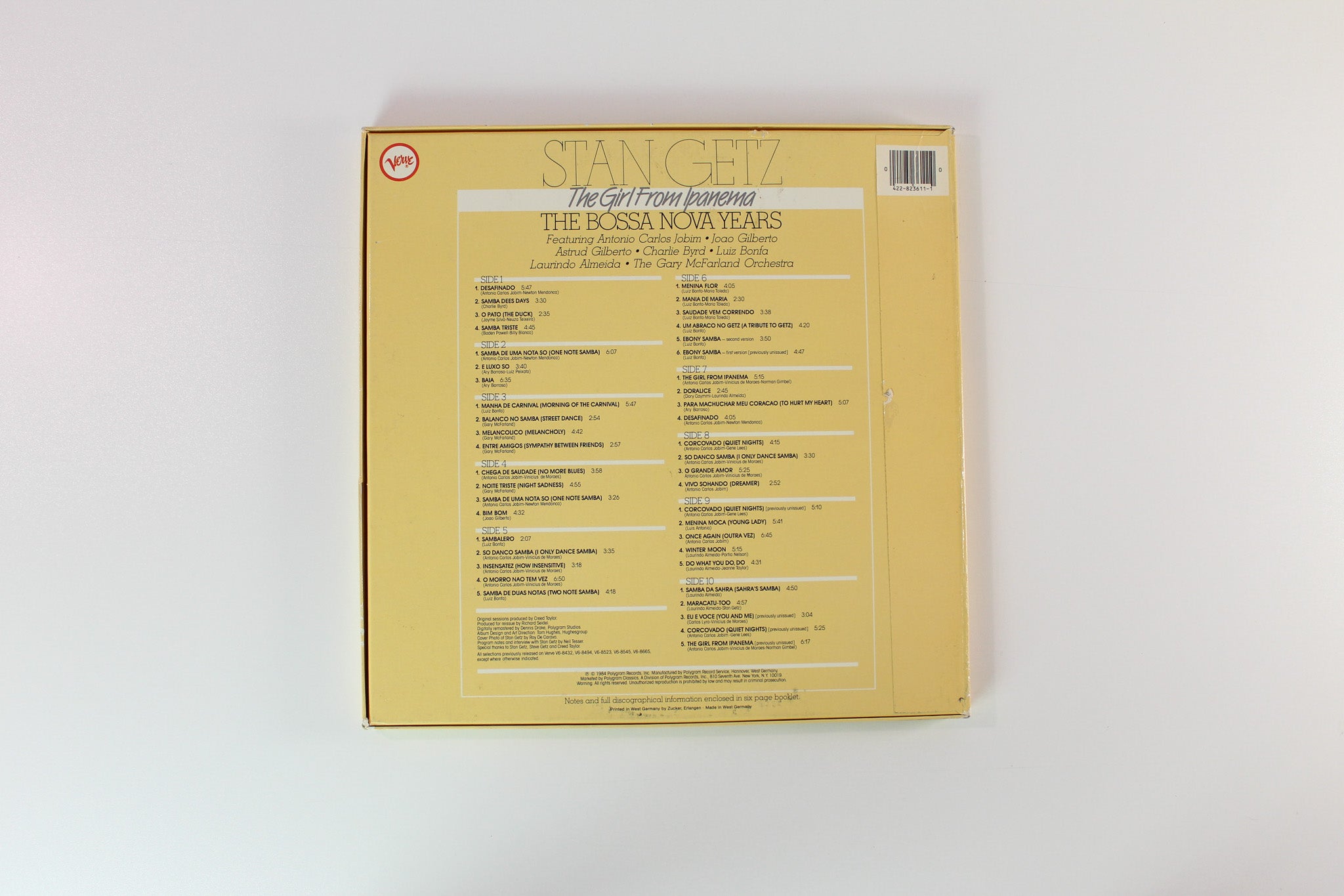 Stan Getz - The Girl From Ipanema - The Bossa Nova Years Box Set on Verve Records