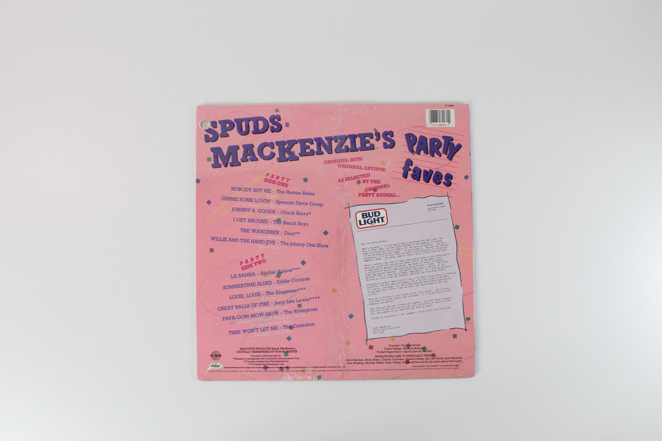 Various - Spuds MacKenzie's Party Faves on Capitol Sealed