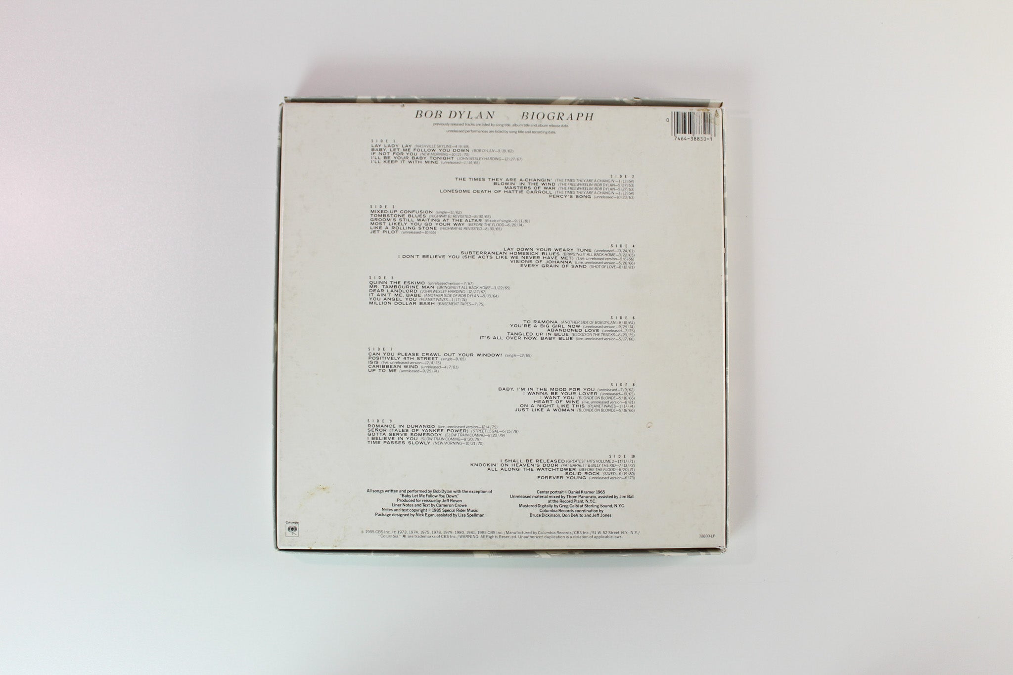 Bob Dylan - Biograph Box Set on Columbia