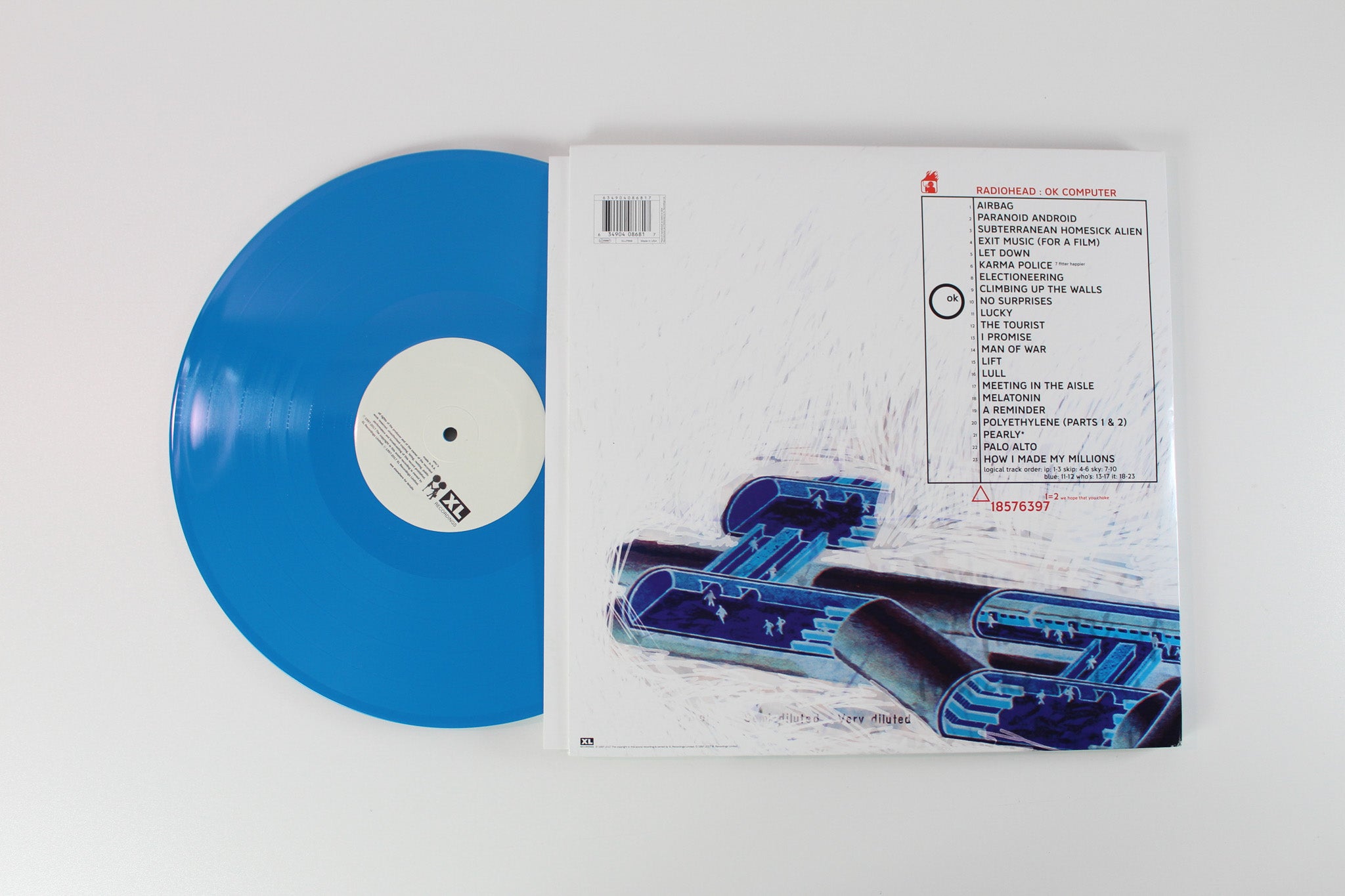 Radiohead - OK Computer OKNOTOK 1997 2017 on XL Recording Ltd Blue Opaque Viny Reissue
