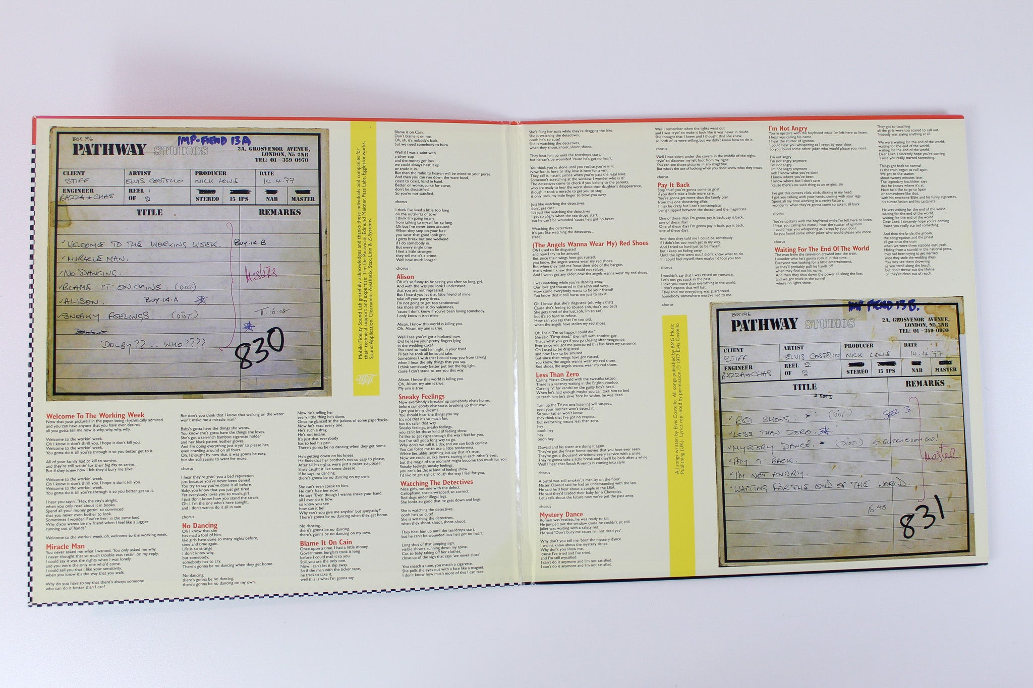 Elvis Costello - My Aim Is True on Mobile Fidelity Sound Lab Ltd Numbered Reissue