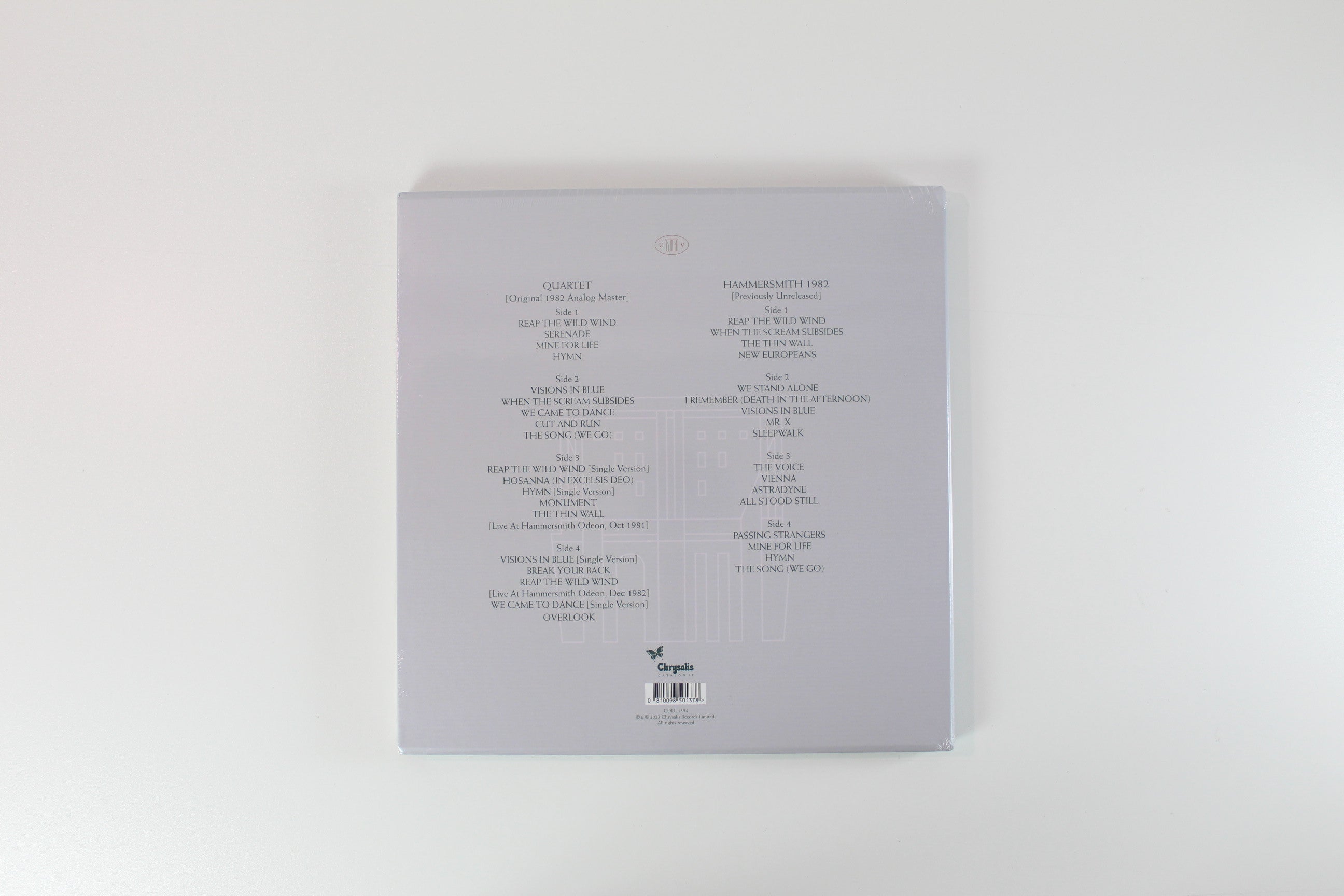 Ultravox - Quartet on Chrysalis Catalogue 180 Gram Half Speed Master Clear Vinyl Box Set Reissue Sealed