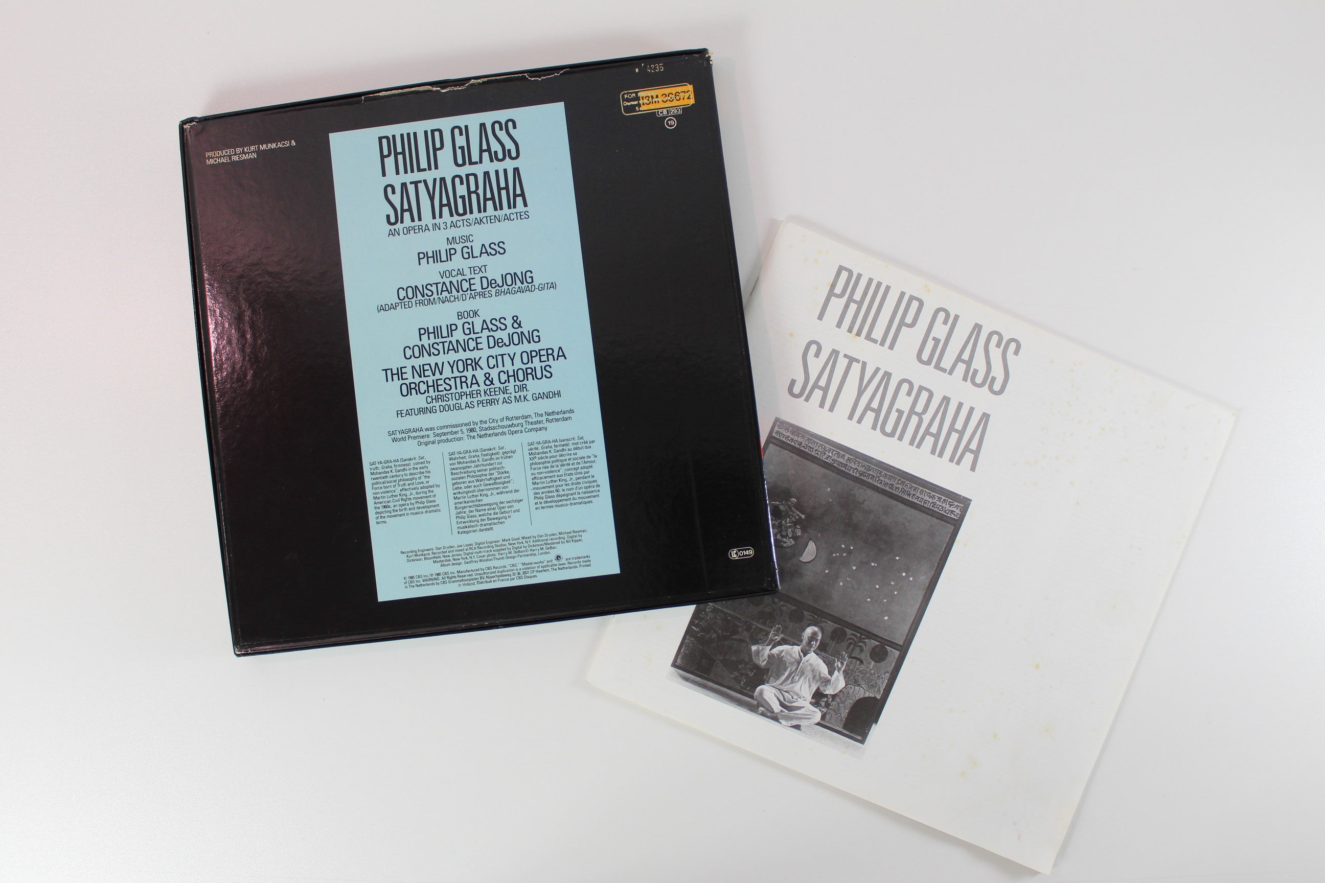 Philip Glass - Satyagraha Box Set on CBS Masterworks