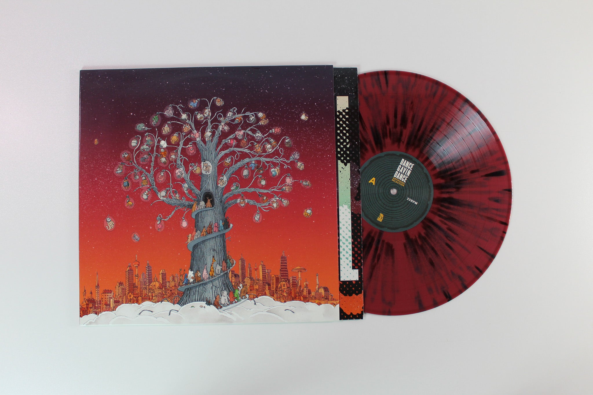 Dance Gavin Dance - Artificial Selection on Rise Records Ltd. Oxblood w/ Black Splatter