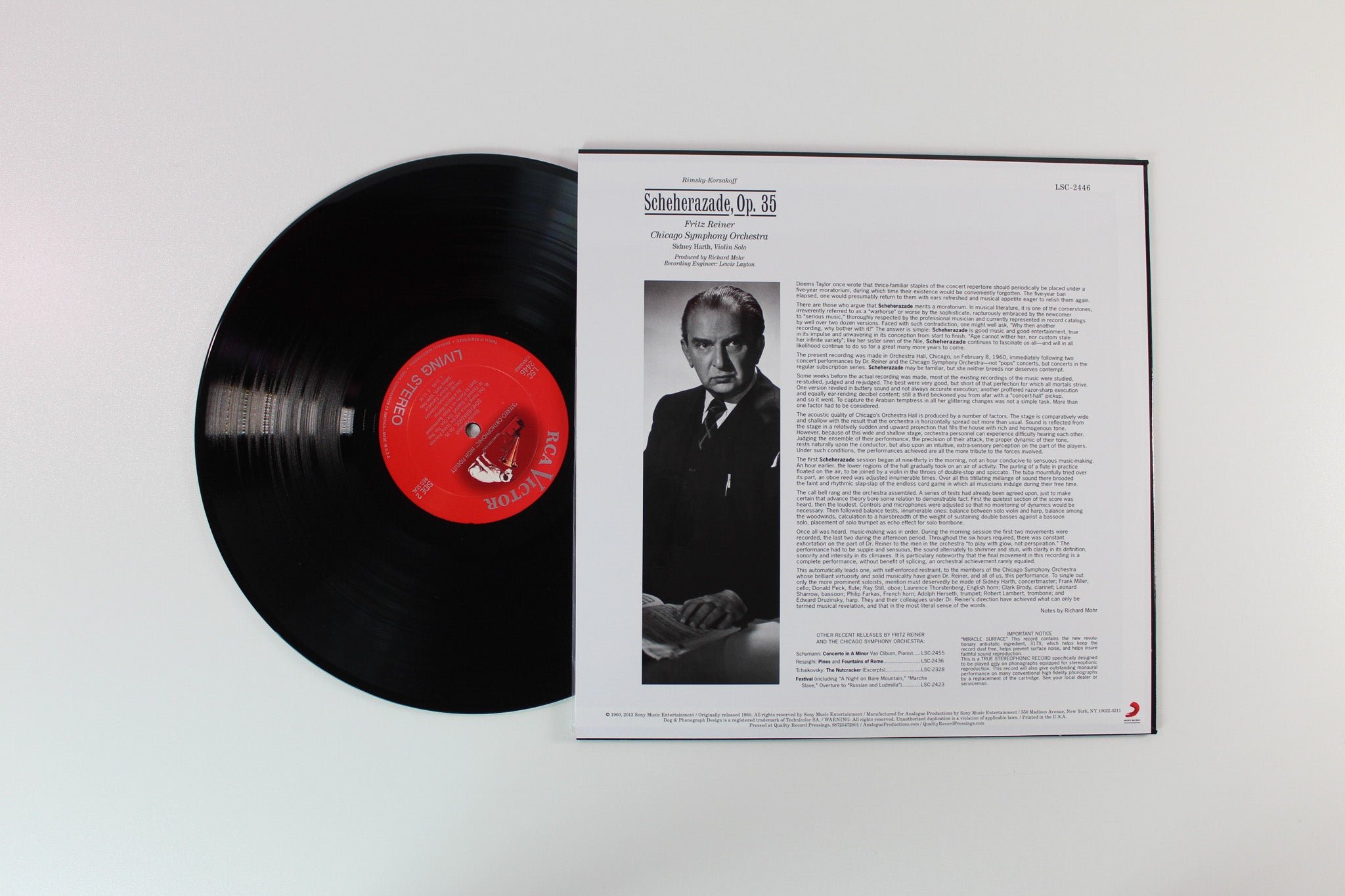 Nikolai Rimsky-Korsakov - Scheherazade on Analogue Productions Ltd. Reissue 200g