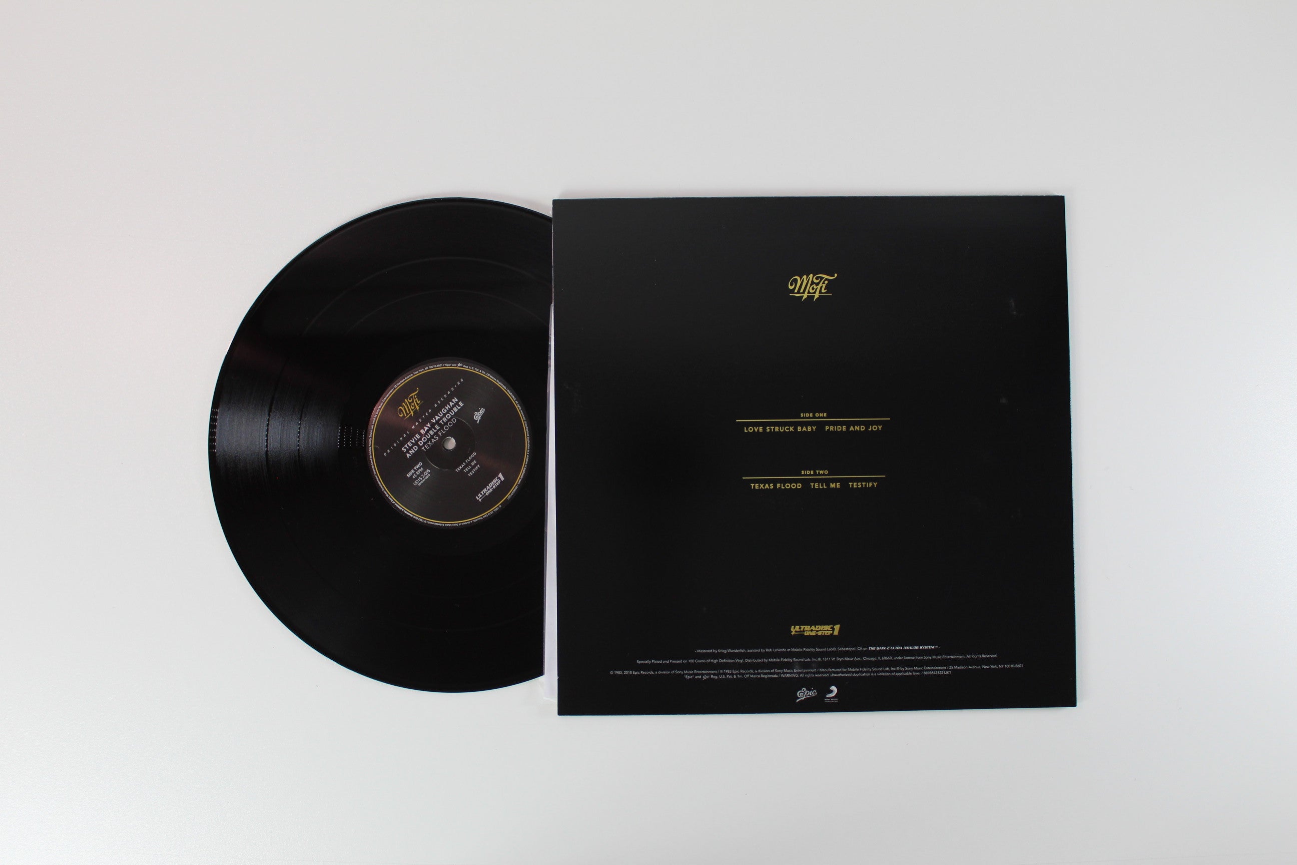 Stevie Ray Vaughan & Double Trouble - Texas Flood 45 RPM Numbered Reissue on Mobile Fidelity Sound Lab