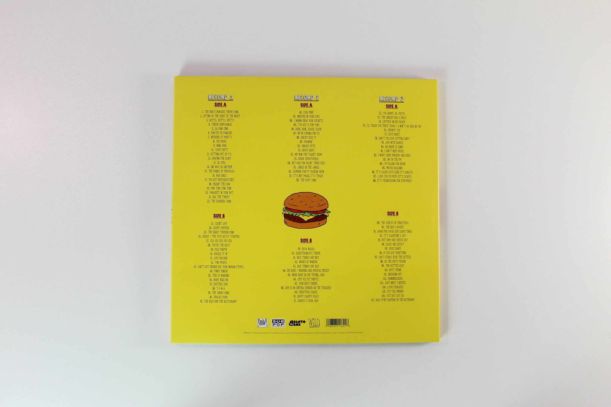 Bob's Burgers - The Bob's Burgers Music Album Deluxe Ltd. Box Set on Sub Pop Red, Yellow & Green Vinyl