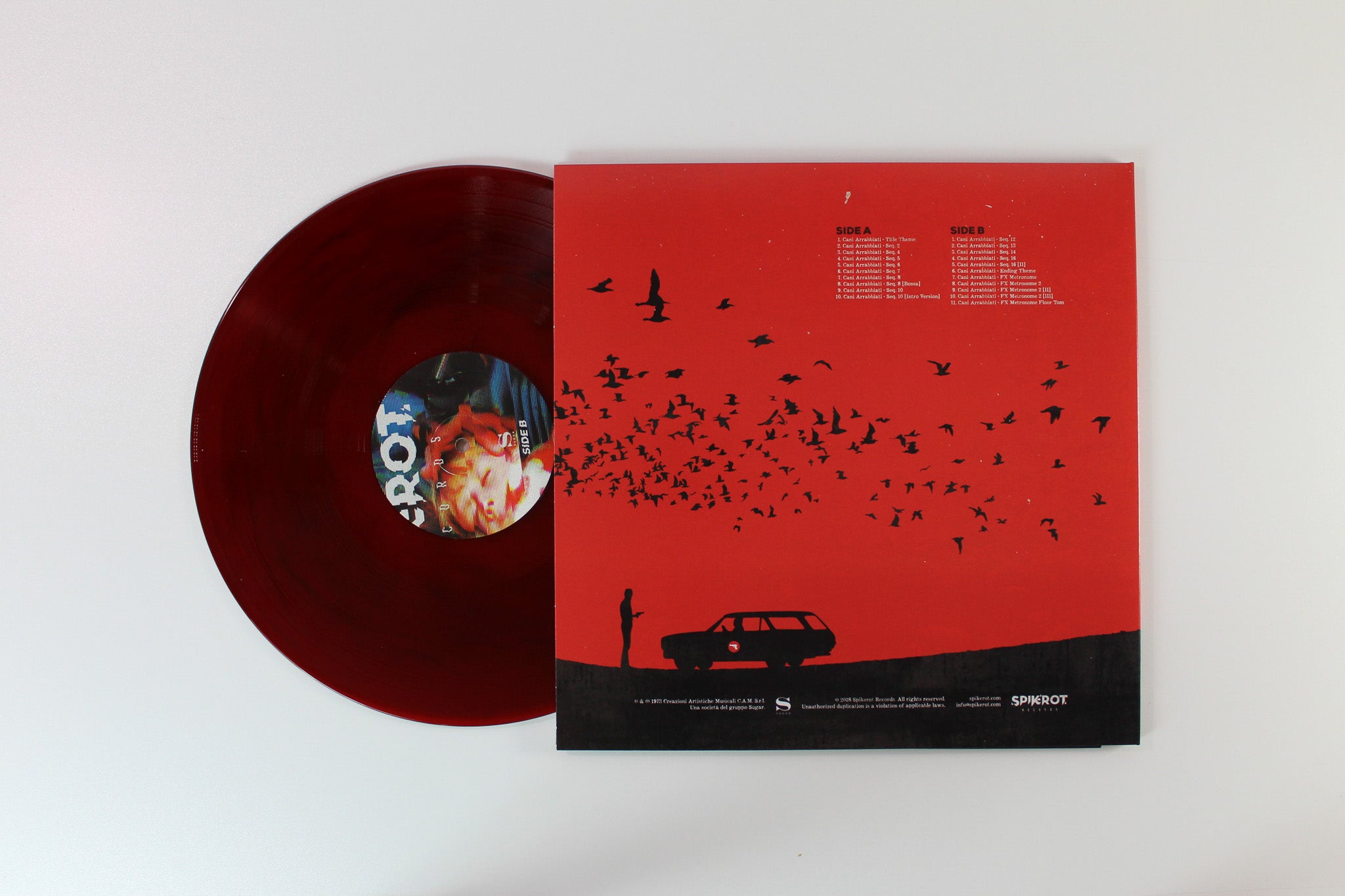 Stelvio Cipriani - Cani Arrabbiati on Spikerot Records Ltd. Dirty Red Alfaletta Variant