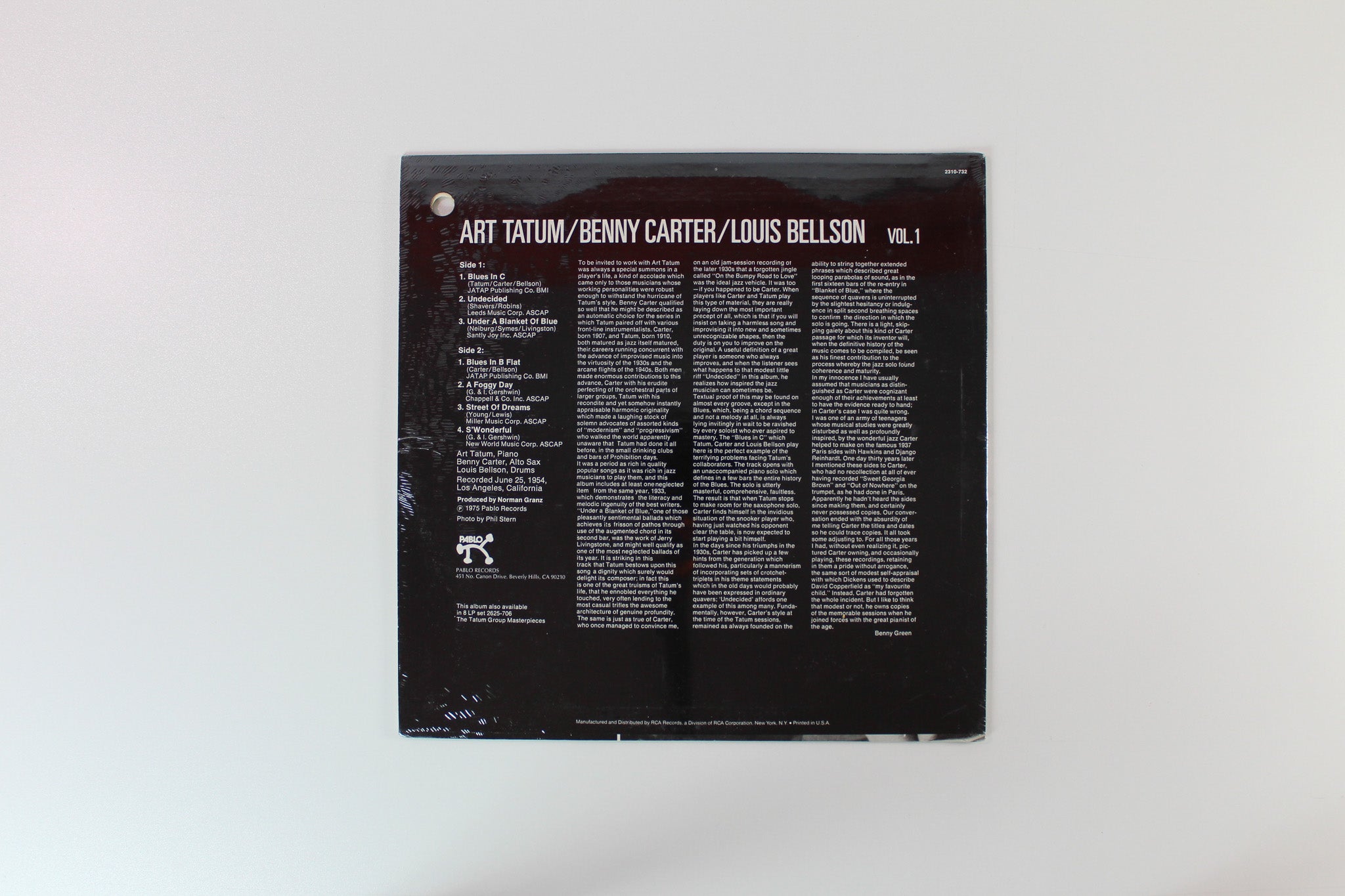 Art Tatum - The Tatum Group Masterpieces Vol. 1 on Pablo Records SEALED