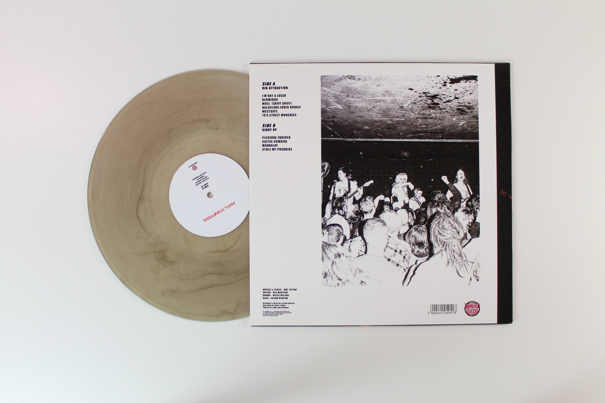 Amyl And The Sniffers - Big Attraction & Giddy Up on Damaged Goods Ltd. Smoke Vinyl 45 RPM