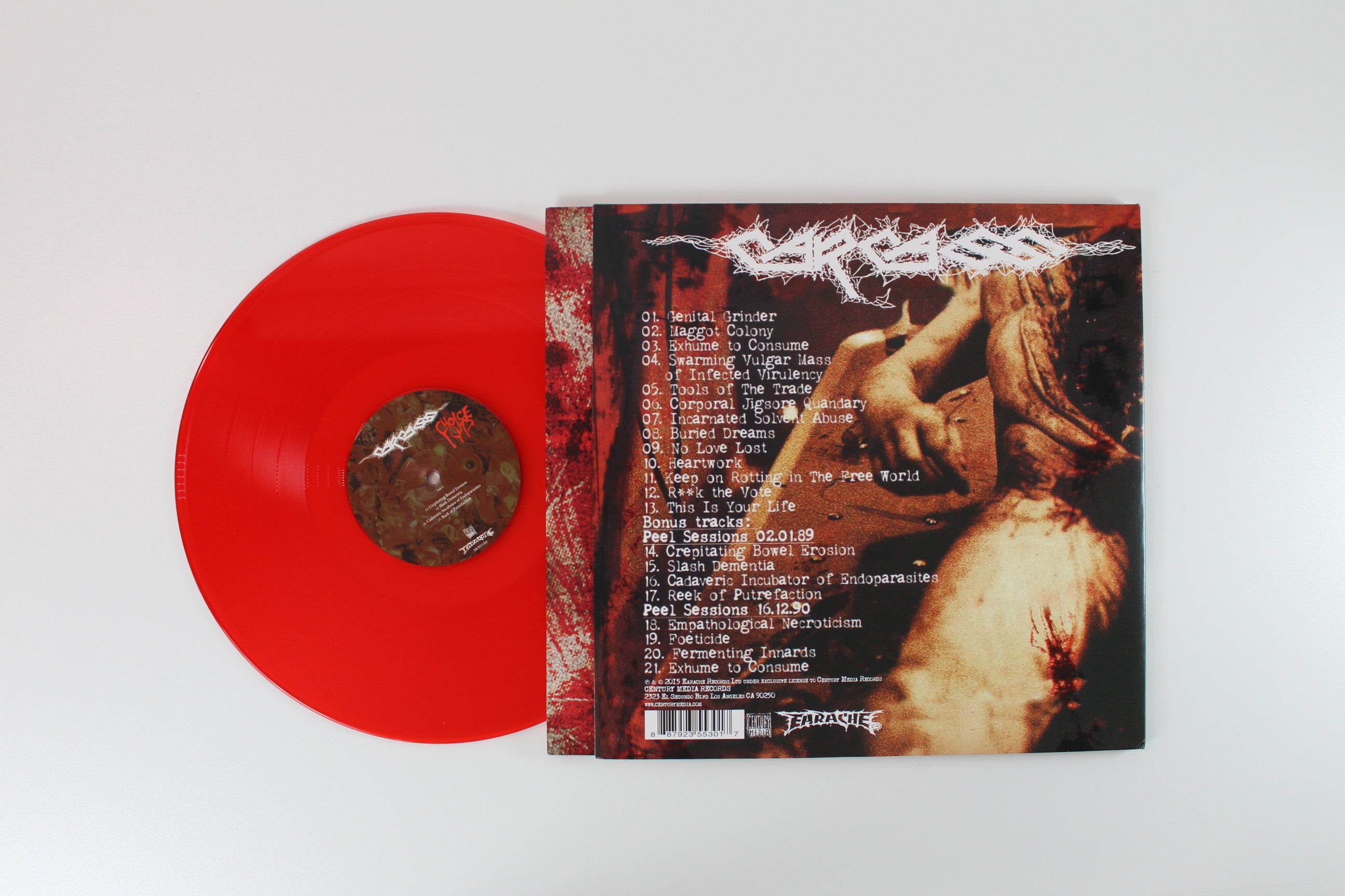 Carcass - Choice Cuts on Century Media / Earache - Red Transparent Vinyl