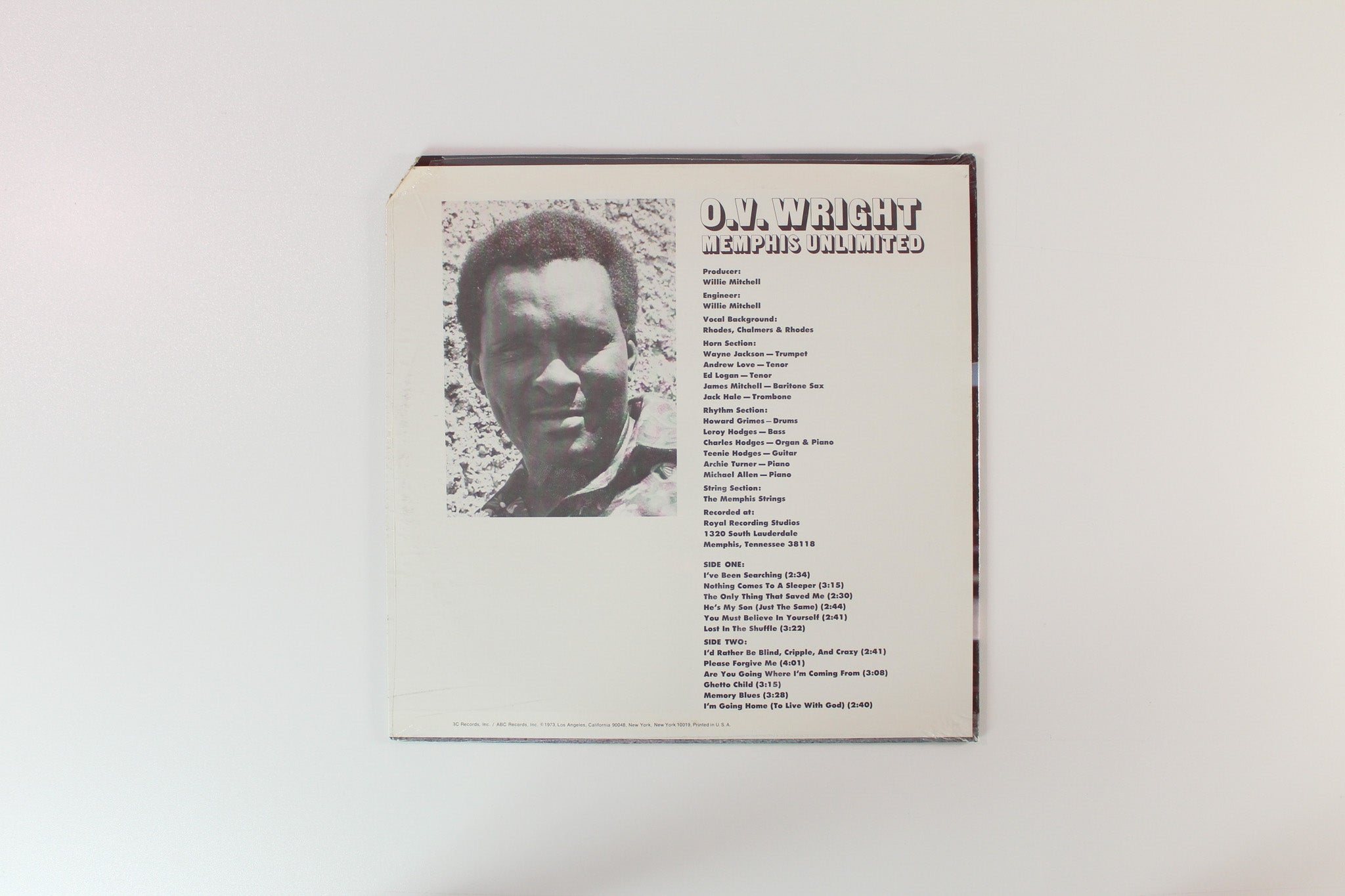 O.V. Wright - Memphis Unlimited on Back Beat SEALED