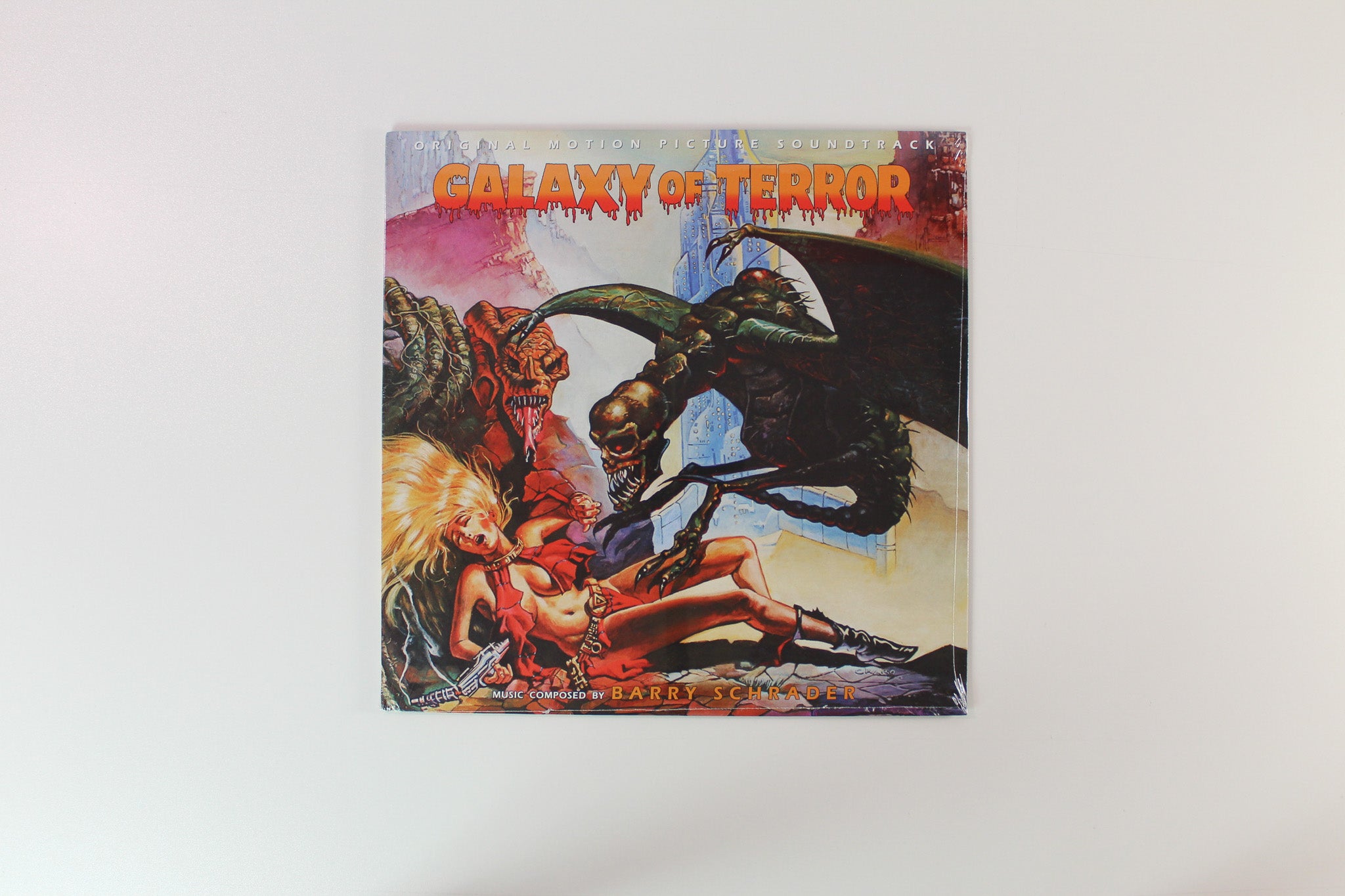 Barry Schrader - Galaxy Of Terror (Original Motion Picture Soundtrack) on Pure Destructive Records Ltd. Orange w/ Red & Black Splatter