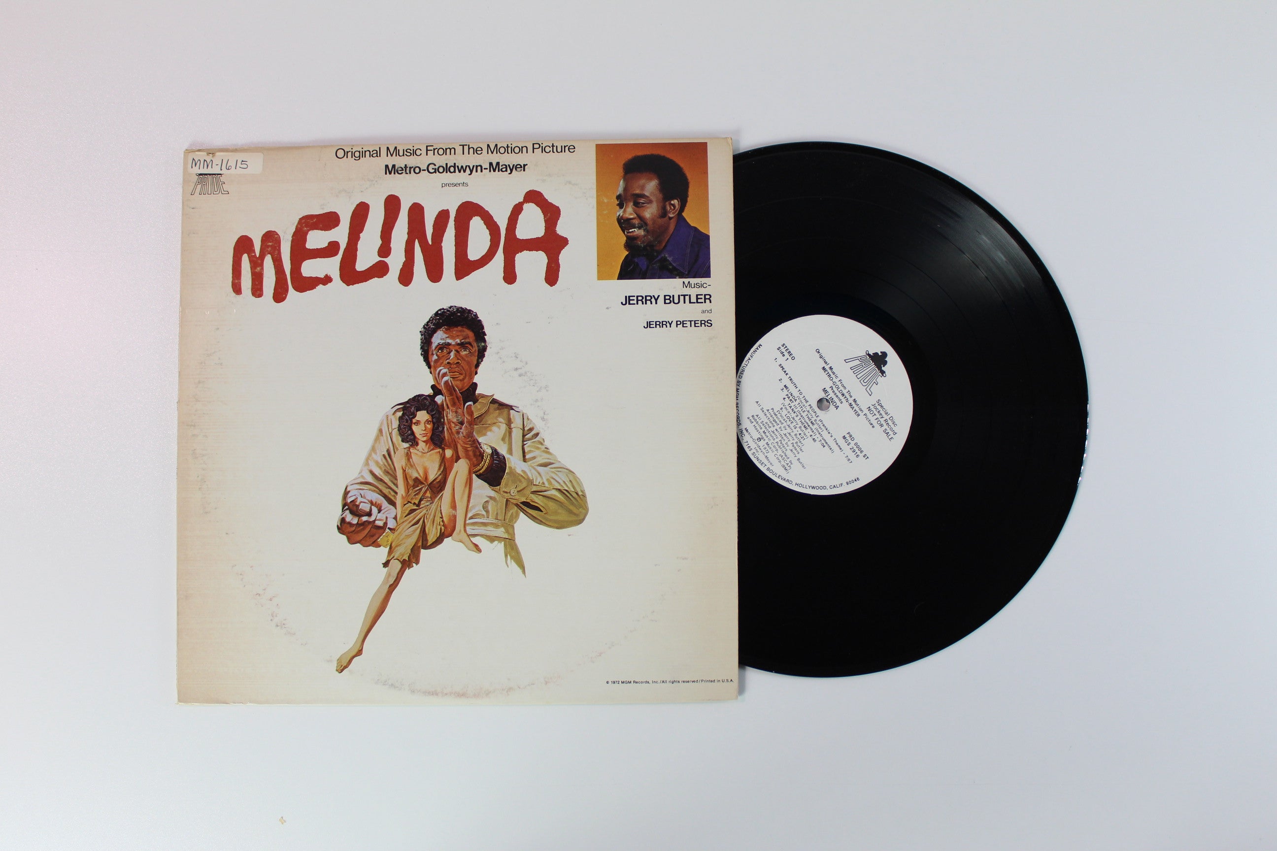 Jerry Butler - Melinda (Original Music From The Motion Picture) on Pride Promo