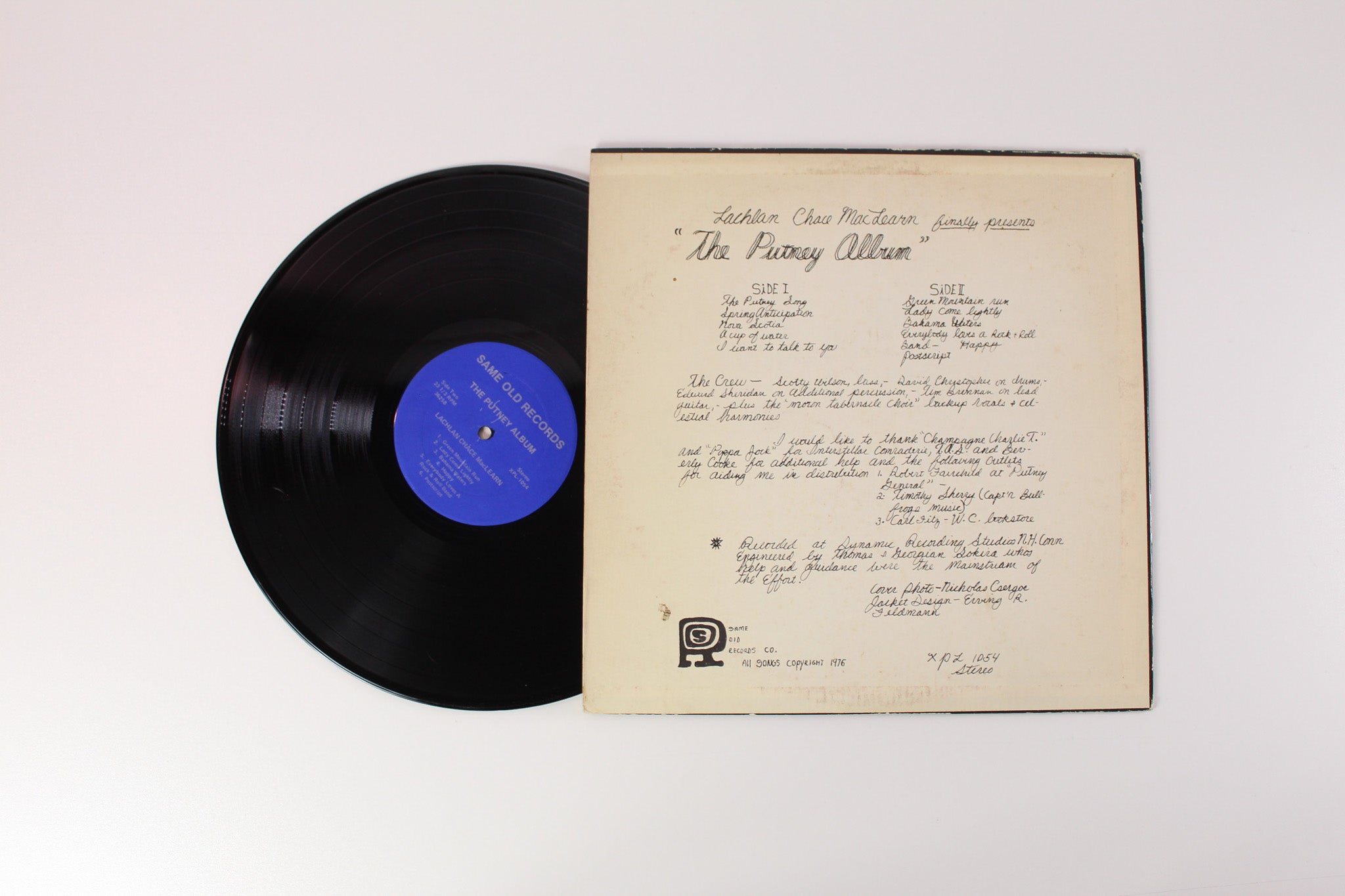 Lachlan Chace MacLearn - The Putney Album on Same Old Records