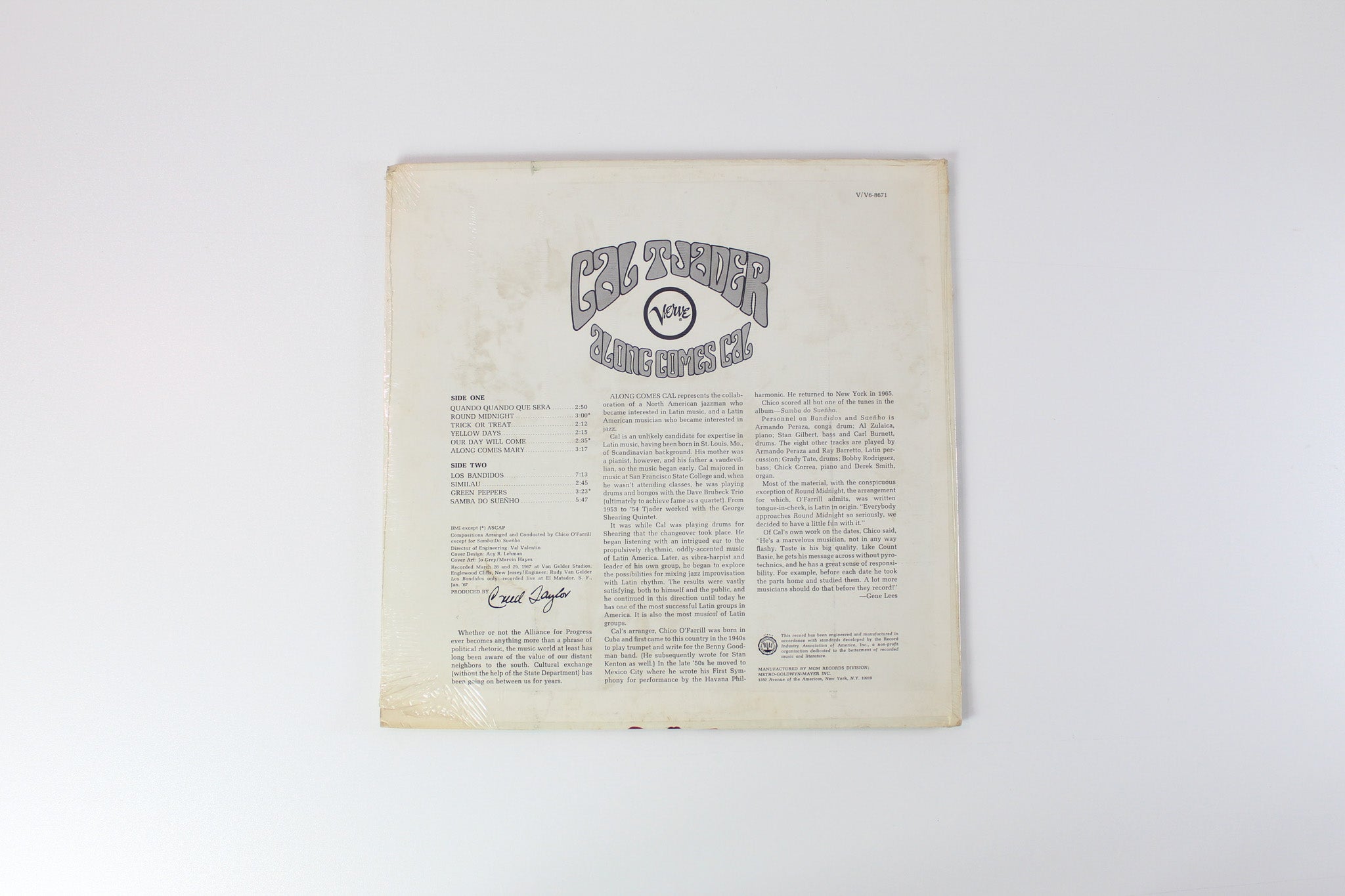 Cal Tjader - Along Comes Cal on Verve Stereo Sealed