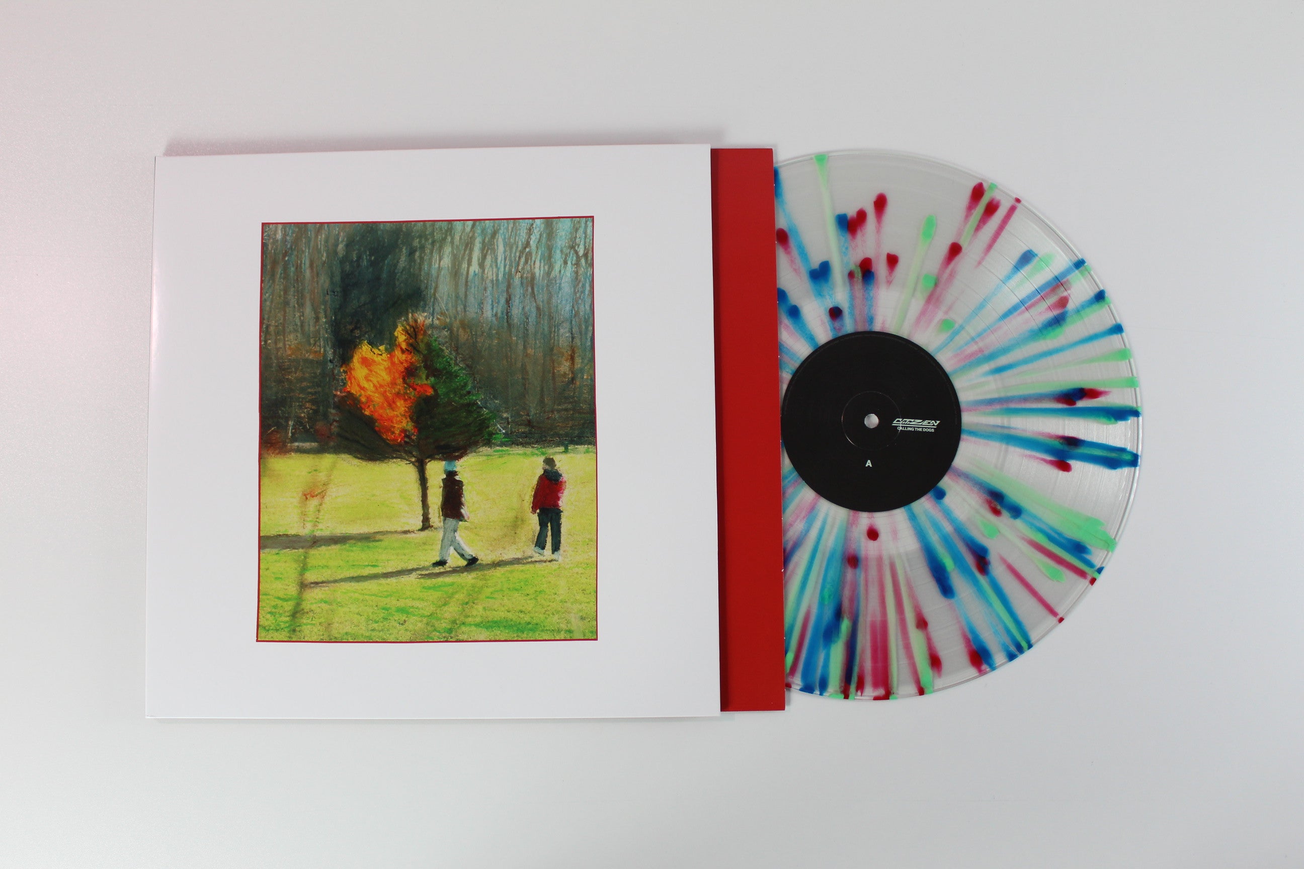 CitiZen - Calling The Dogs on Run For Cover Ltd Clear With Red Teal & Blue Splatter