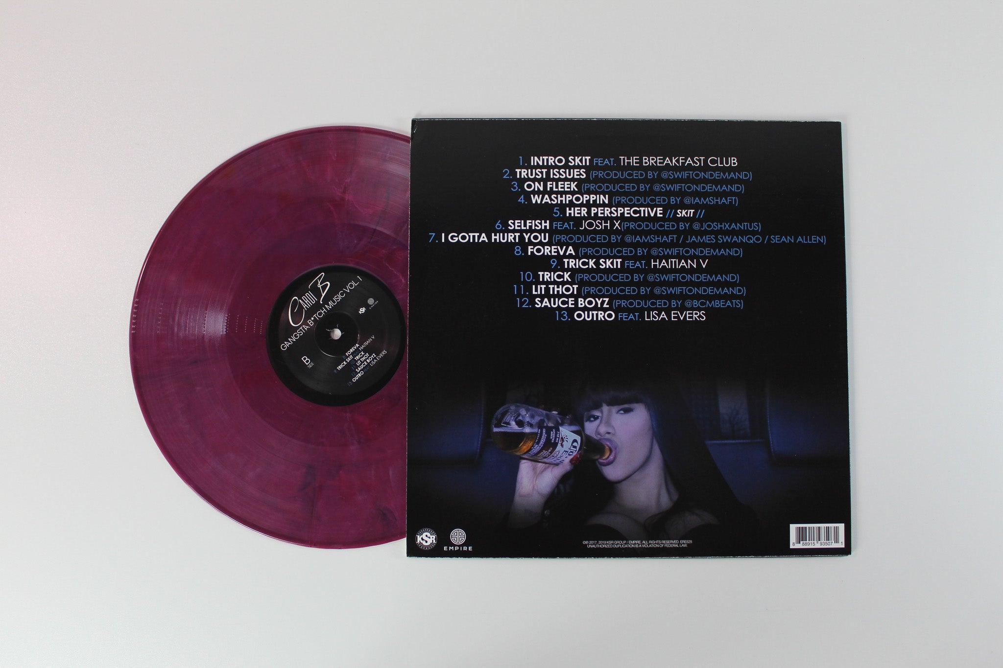 Cardi B - Gangsta B*tch Music Vol. 1 on KSR Group / Empire - Maroon Vinyl