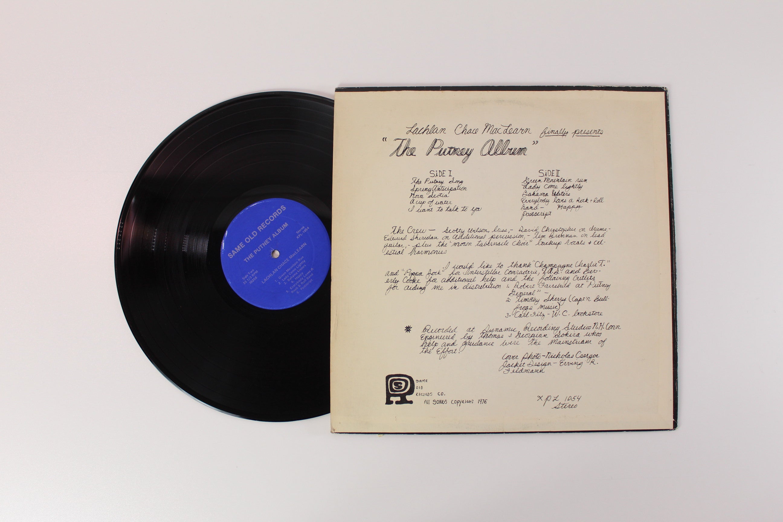 Lachlan Chace MacLearn - The Putney Album on Same Old Records