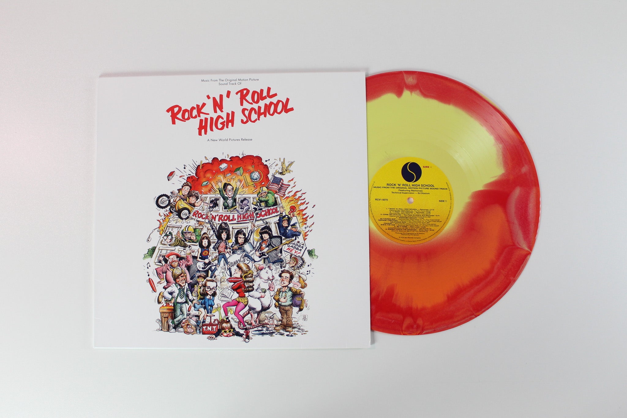 Various - Rock 'N' Roll High School (Music From The Original Motion Picture Soundtrack) on Sire - Fire Colored Vinyl