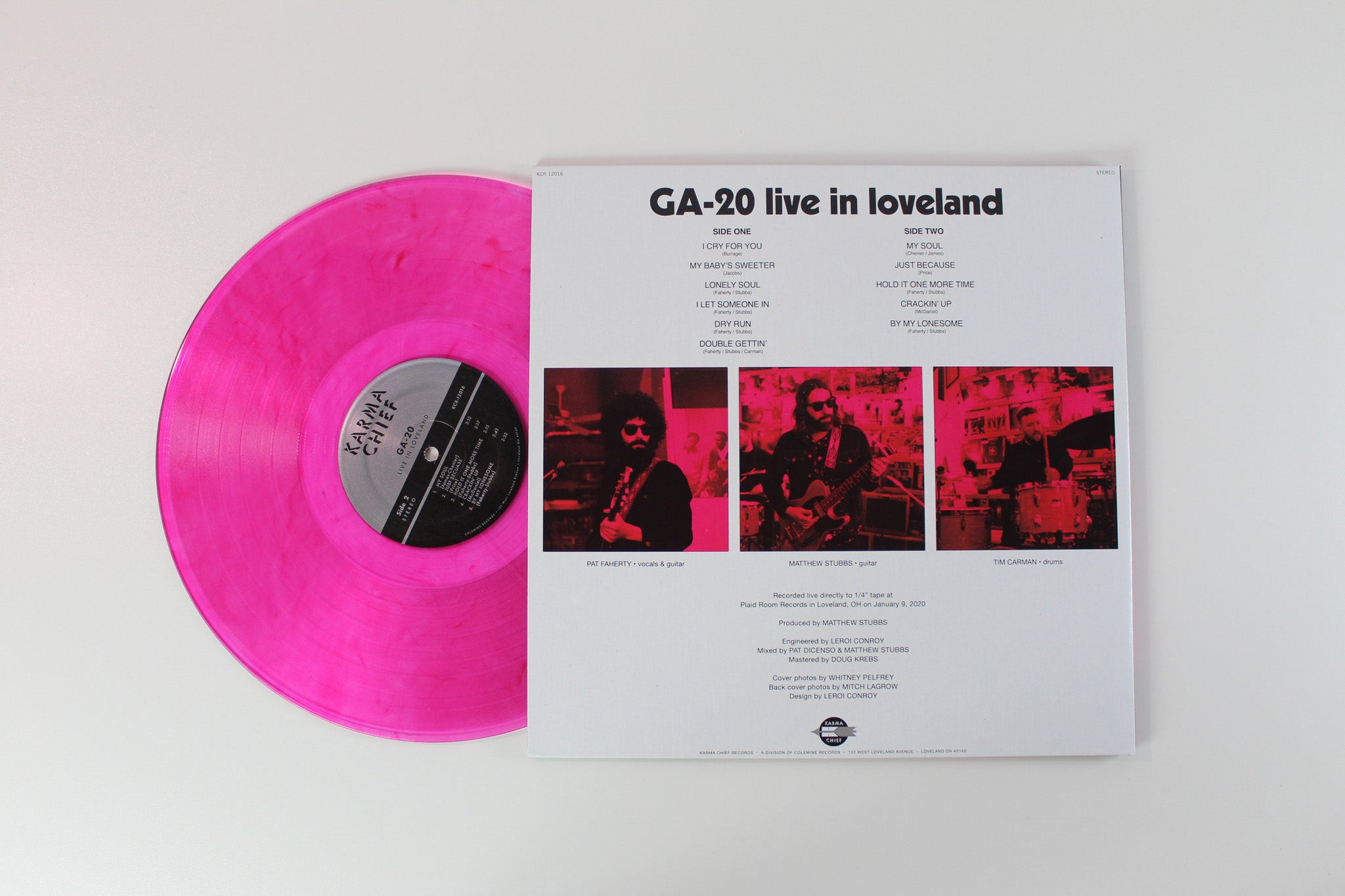 GA-20 - Live In Loveland on Karma Chief Records - Pink Vinyl