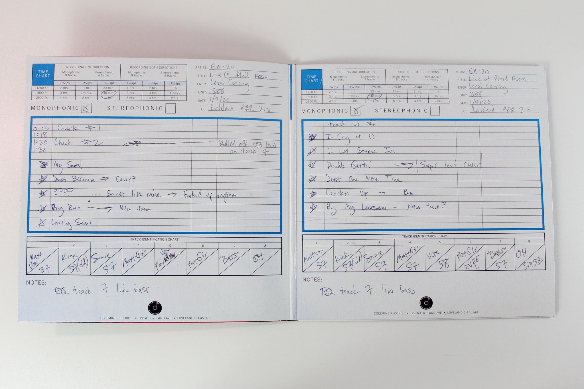 GA-20 - Live In Loveland on Karma Chief Records - Pink Vinyl