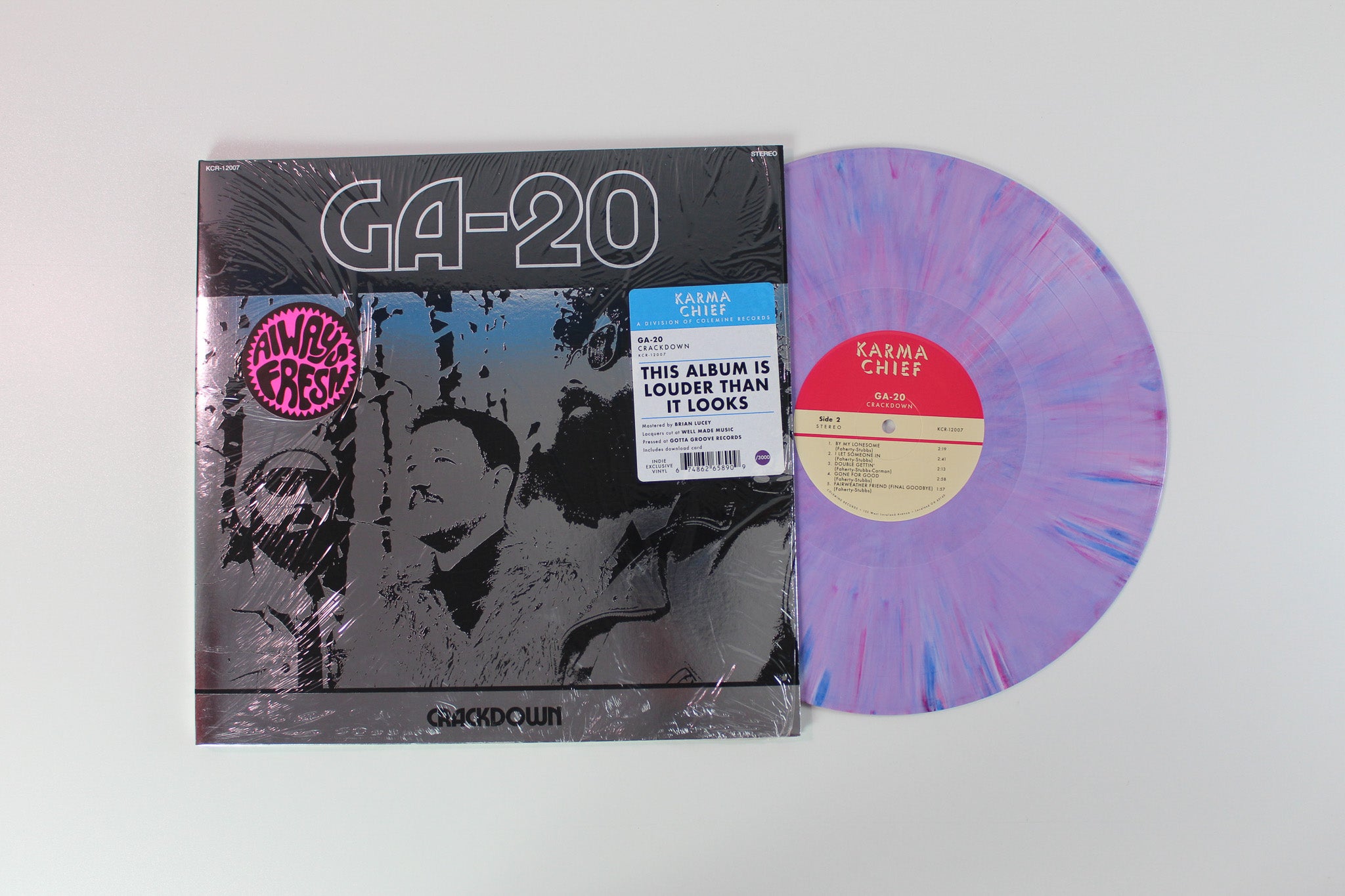 GA-20 - Crackdown on Karma Chief Records - Purple Vinyl