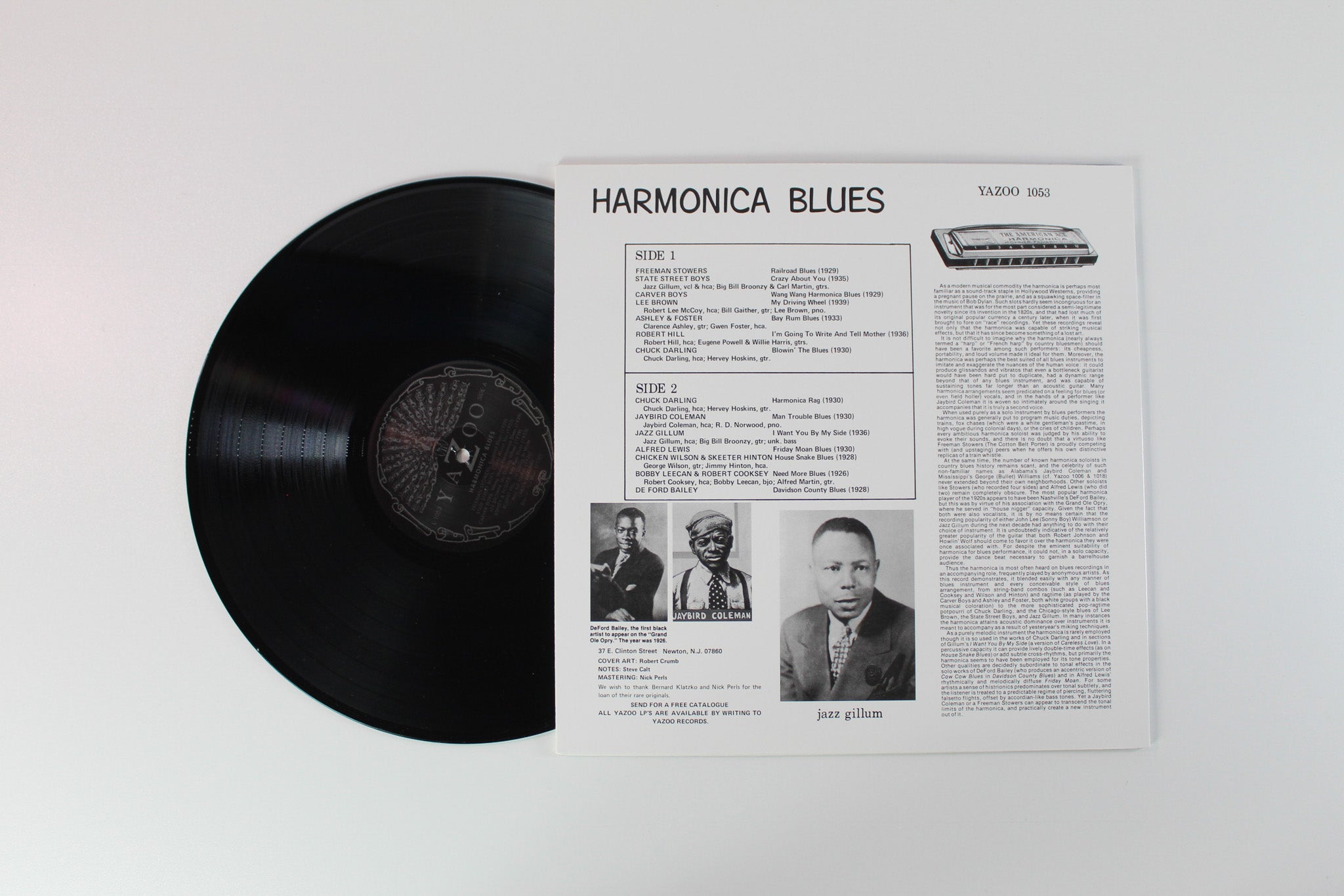 Various - Harmonica Blues: Great Harmonica Performances Of The 1920s And '30s on Yazoo Reissue