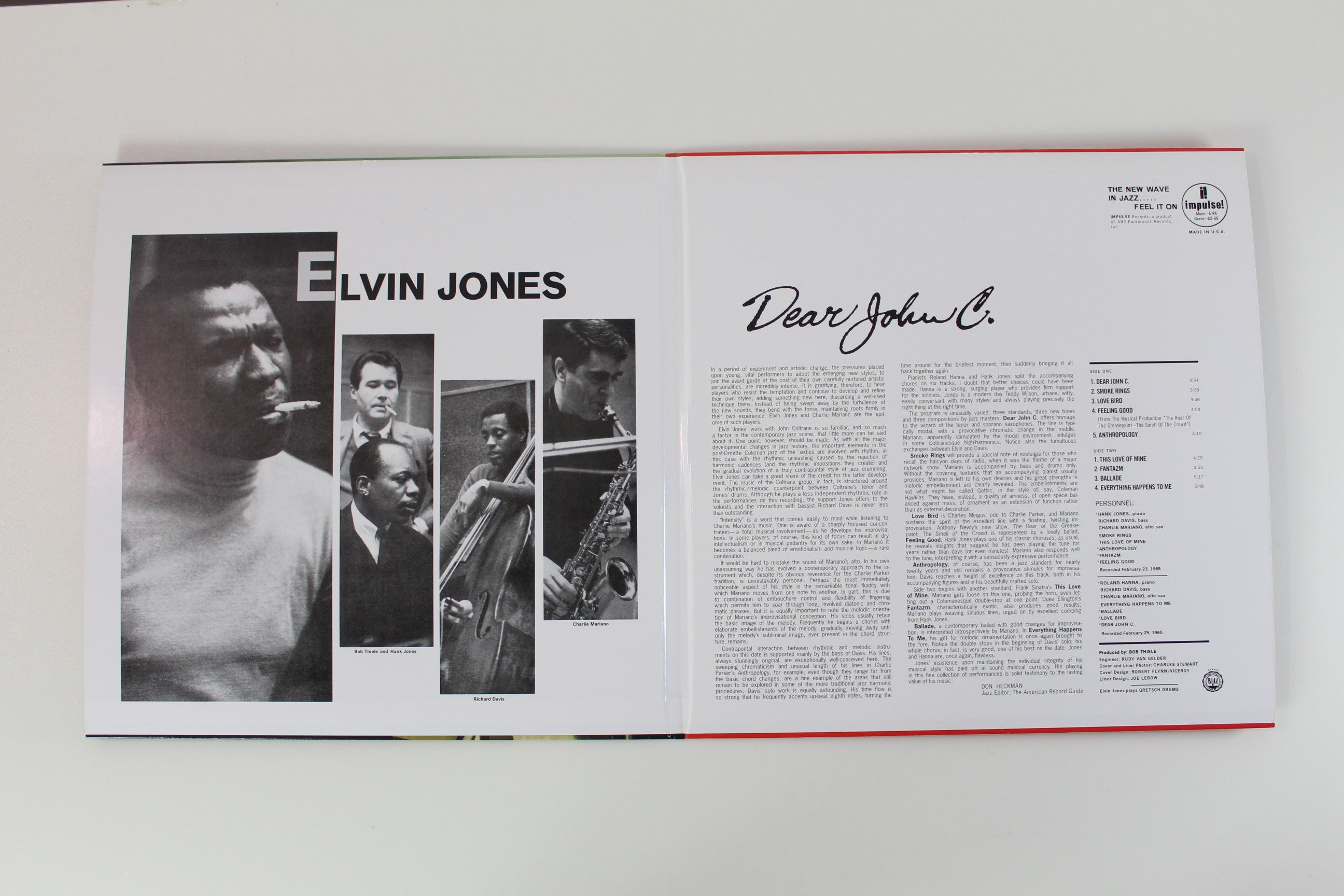 Elvin Jones - Dear John C. on Impulse Analogue Productions 2 X 12" 45 RPM Ltd 180 Gram Reissue