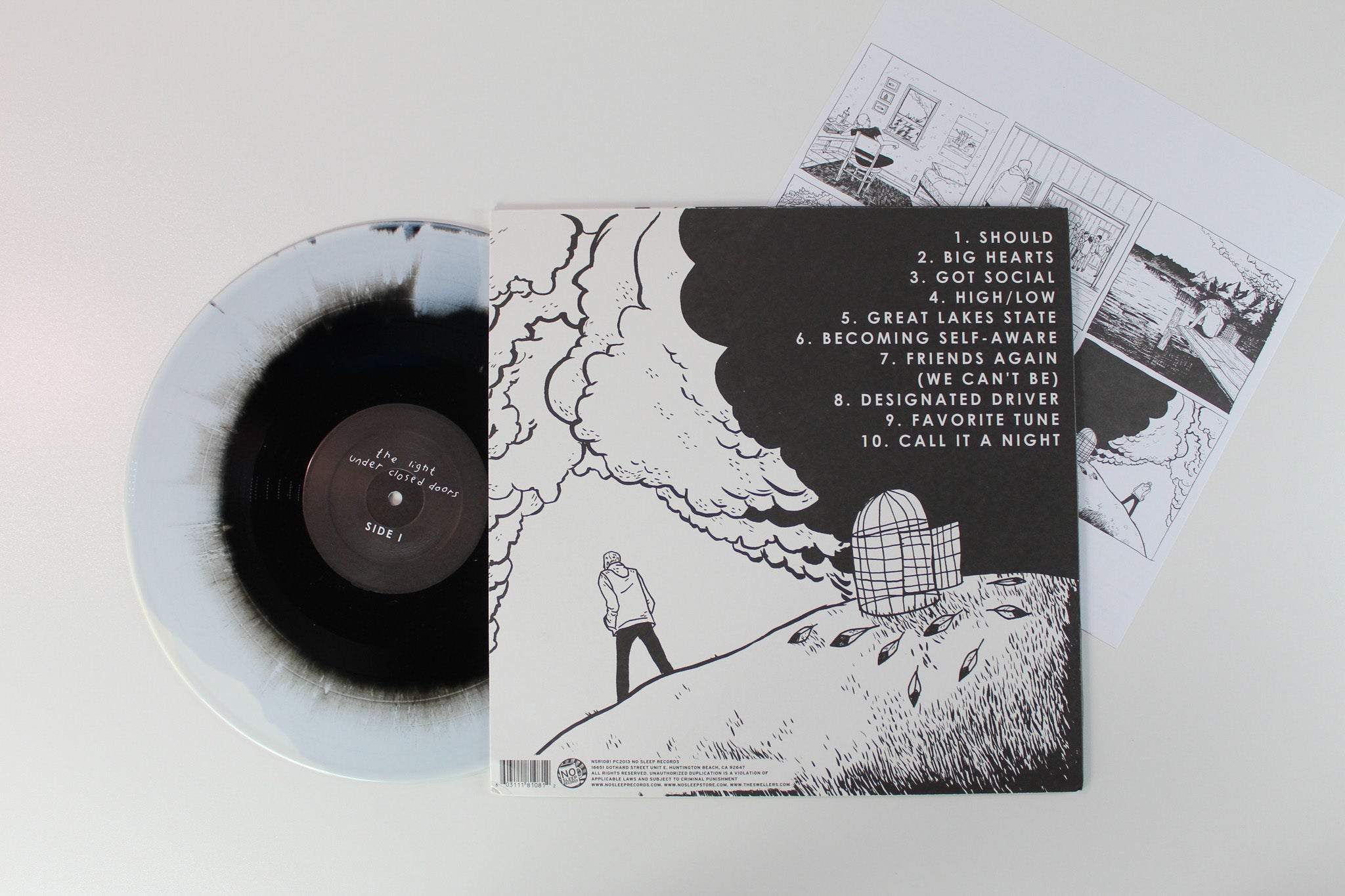 The Swellers - The Light Under Closed Doors on No Sleep Records Black/White Haze Vinyl