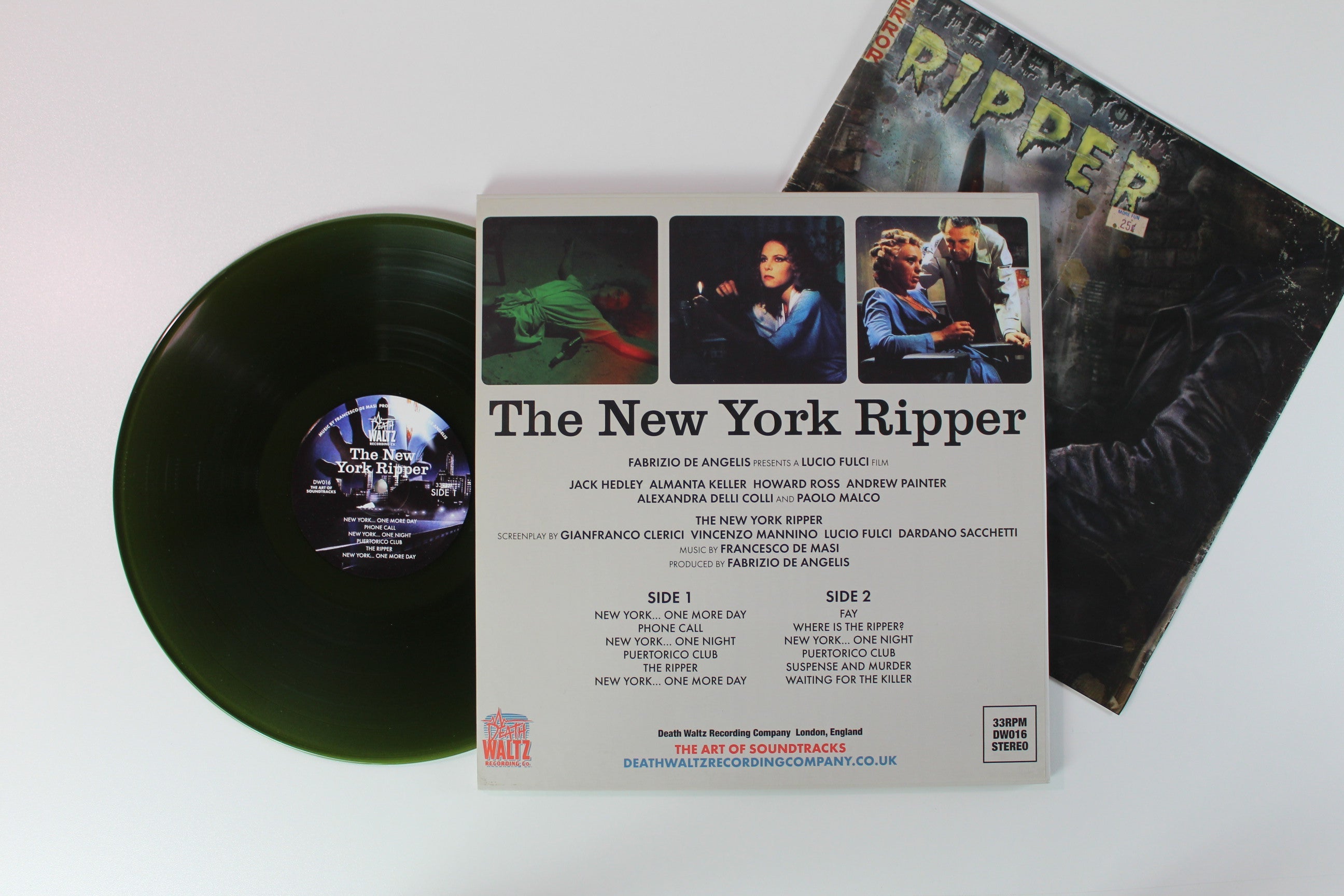 Francesco De Masi - The New York Ripper on Death Waltz Recording Company - Green Translucent Vinyl