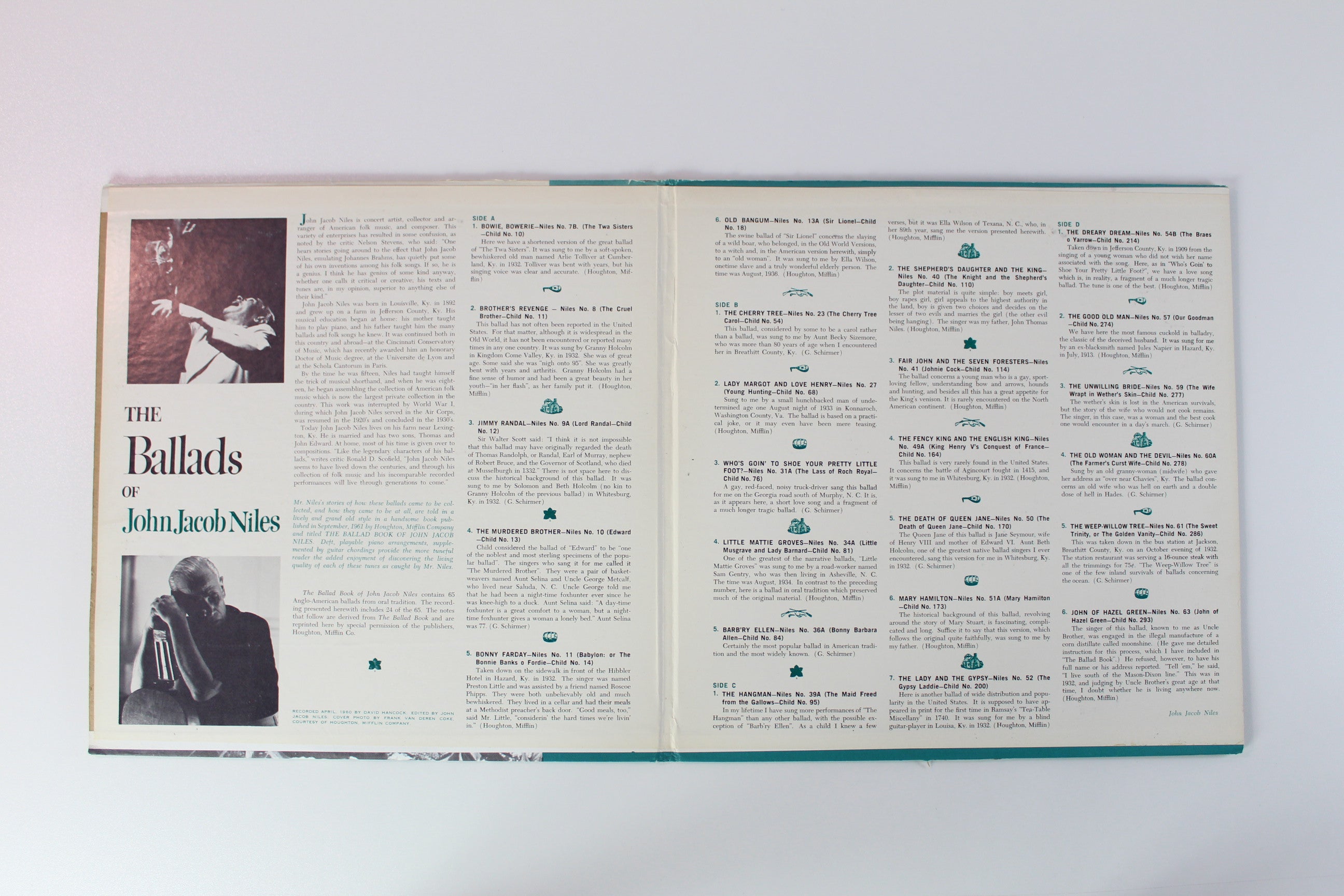 John Jacob Niles - The Ballads Of John Jacob Niles on Tradition Records