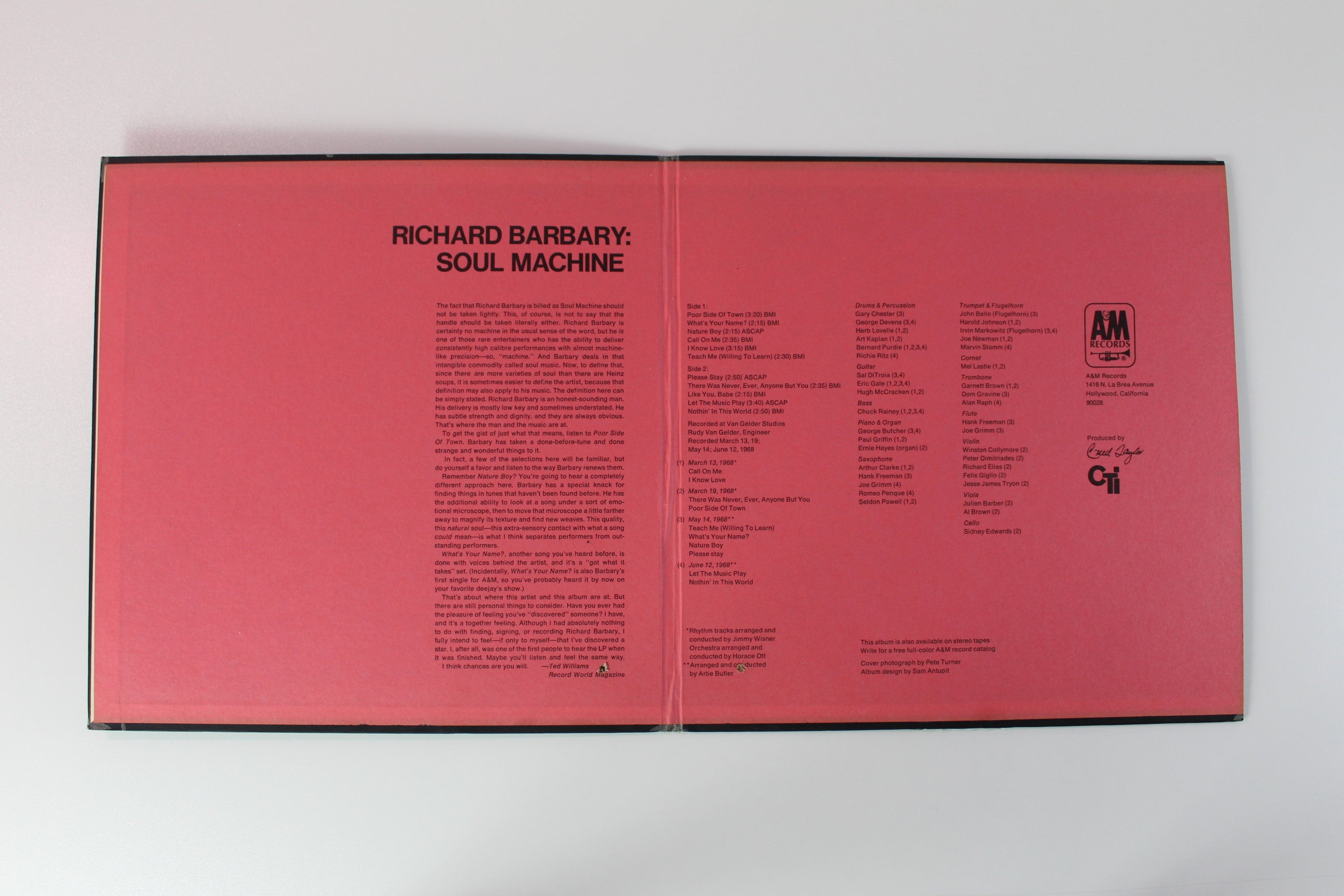 Richard Barbary - Soul Machine on A&M Records