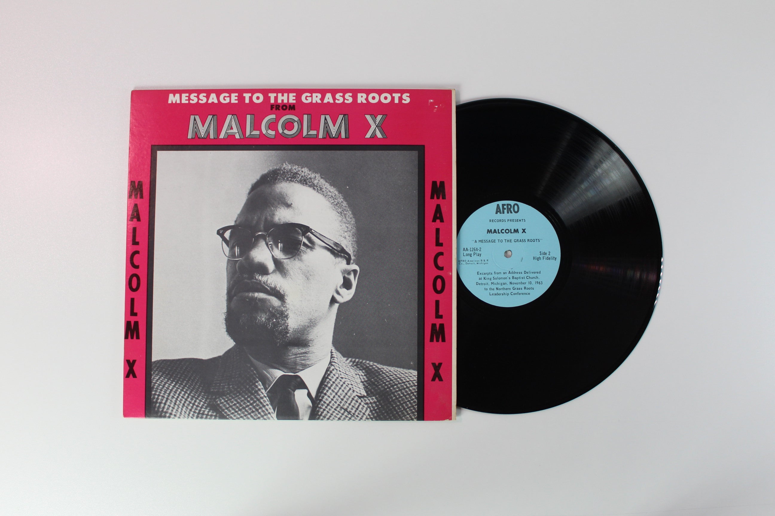 Malcolm X - Message To The Grass Roots on Afro Records