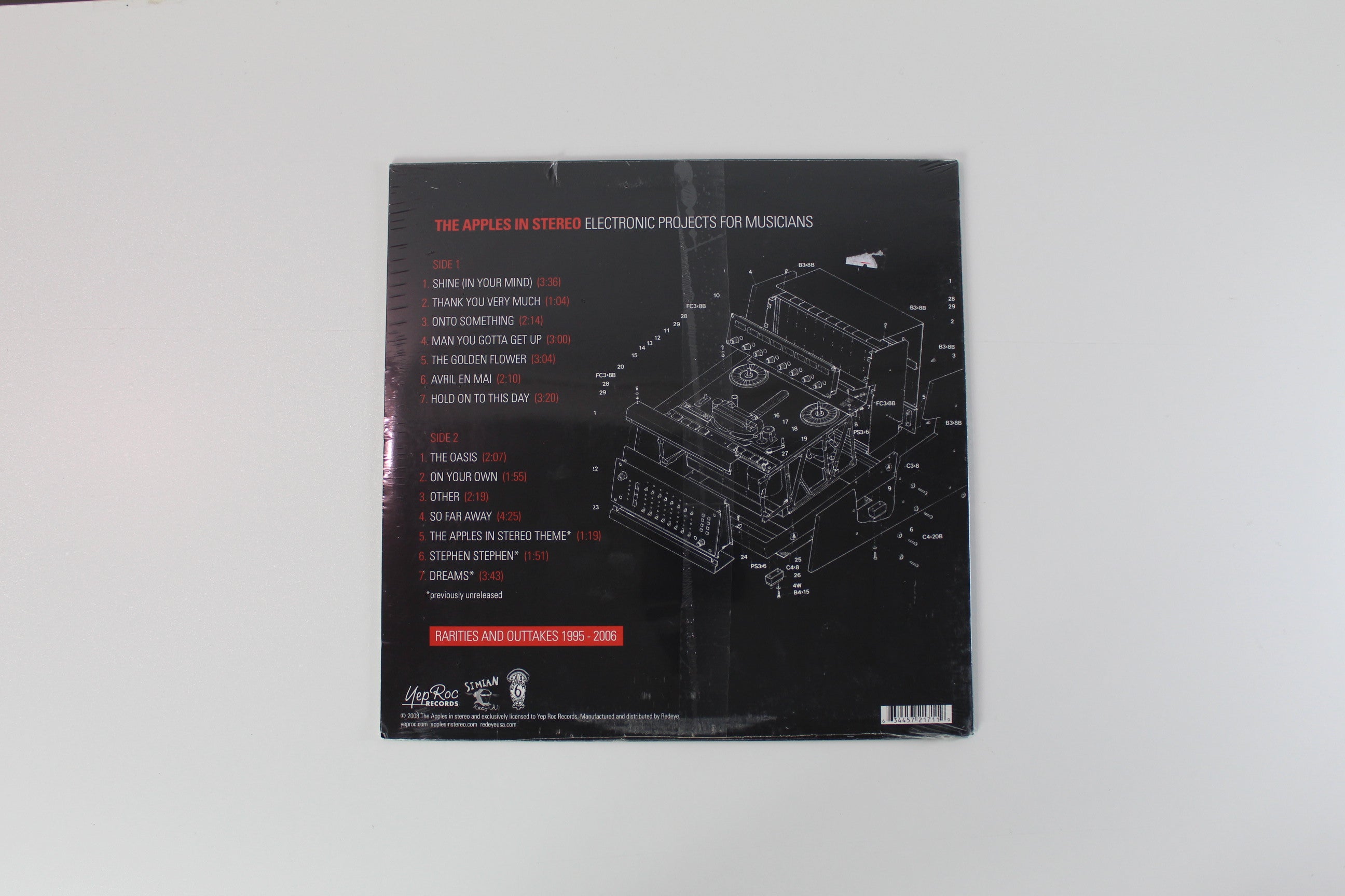 The Apples In Stereo - Electronic Projects For Musicians on Yep Roc Ltd Transparent Red Vinyl Sealed