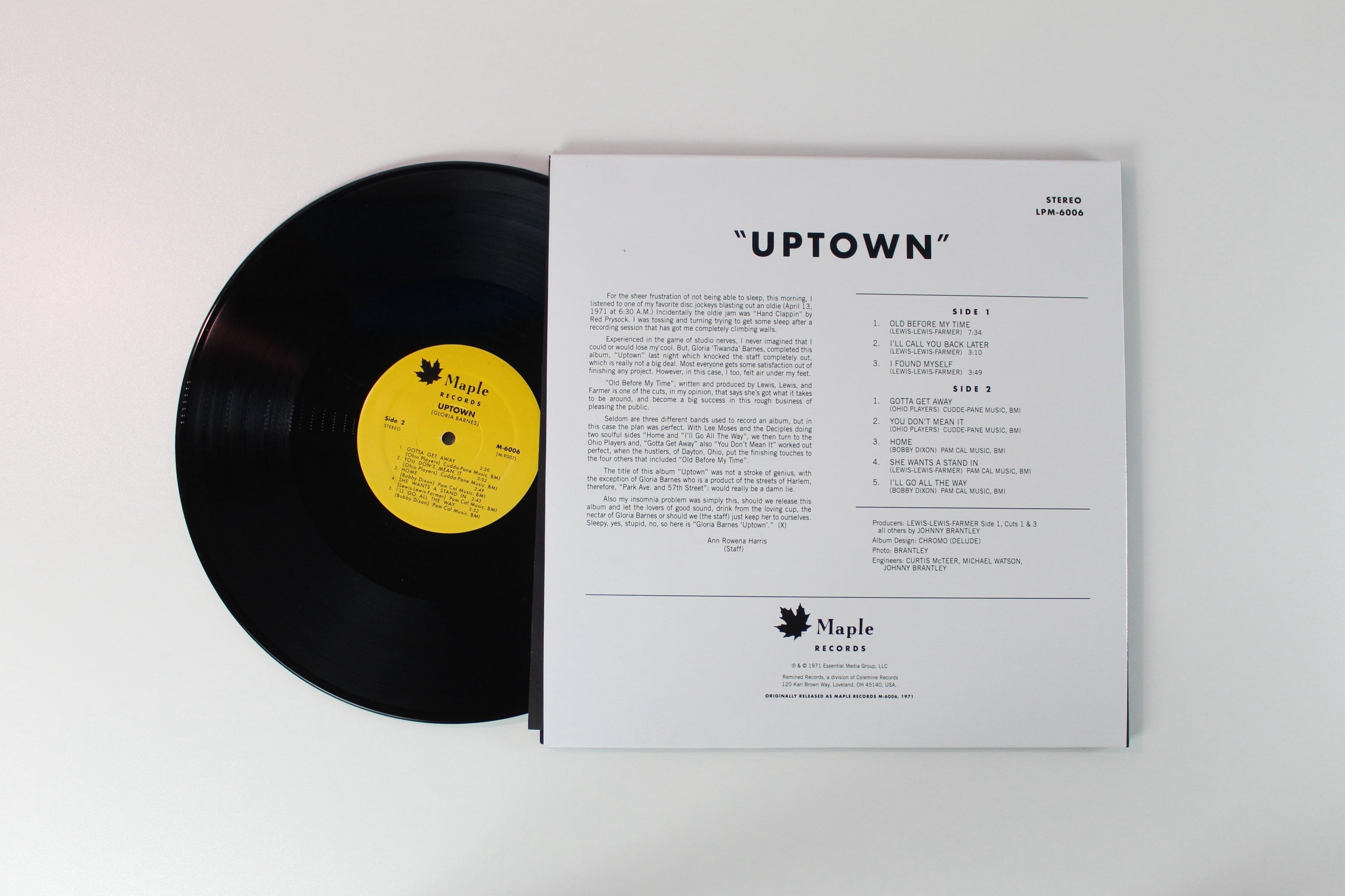 Gloria Barnes - Uptown on Remined / Maple