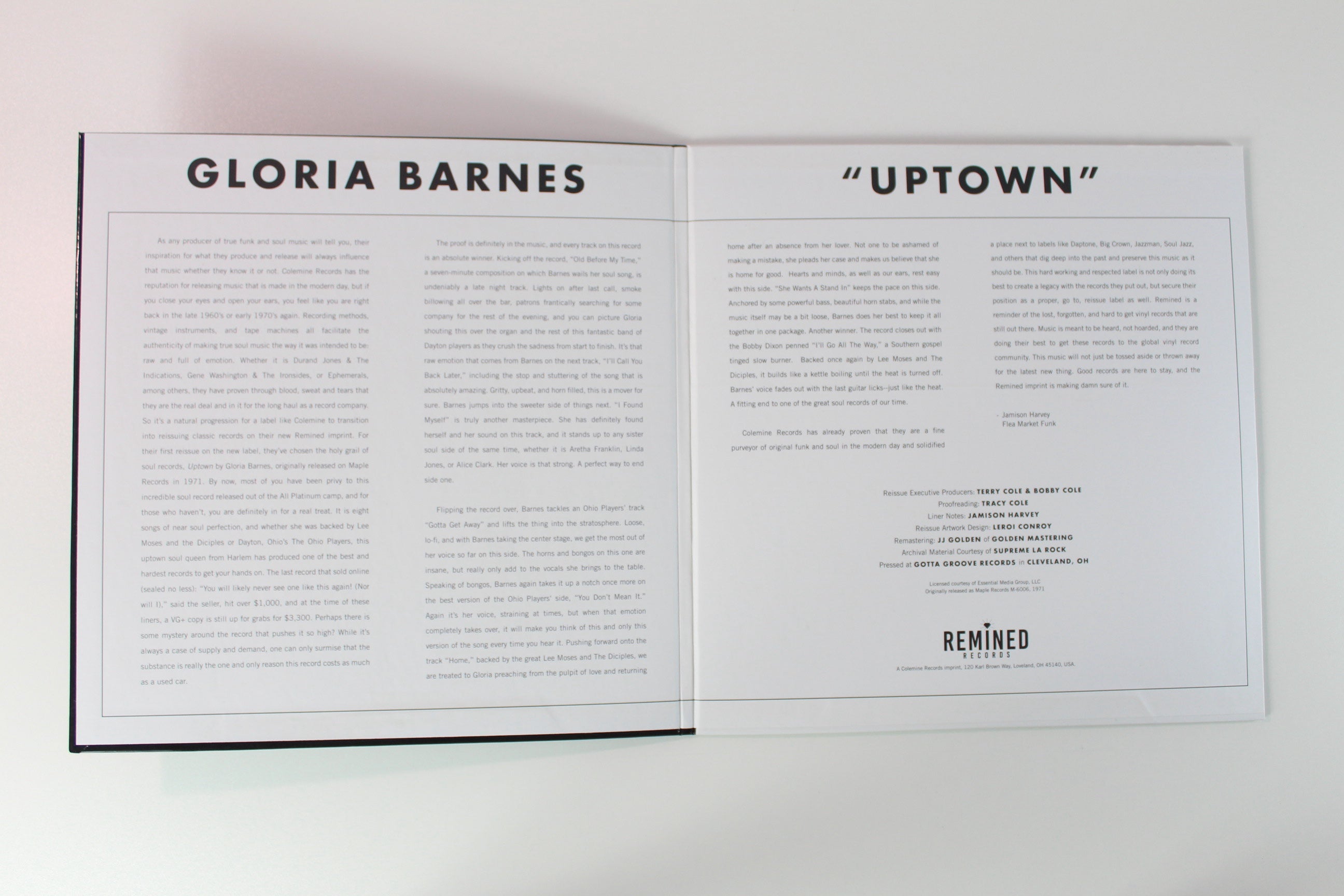 Gloria Barnes - Uptown on Remined / Maple