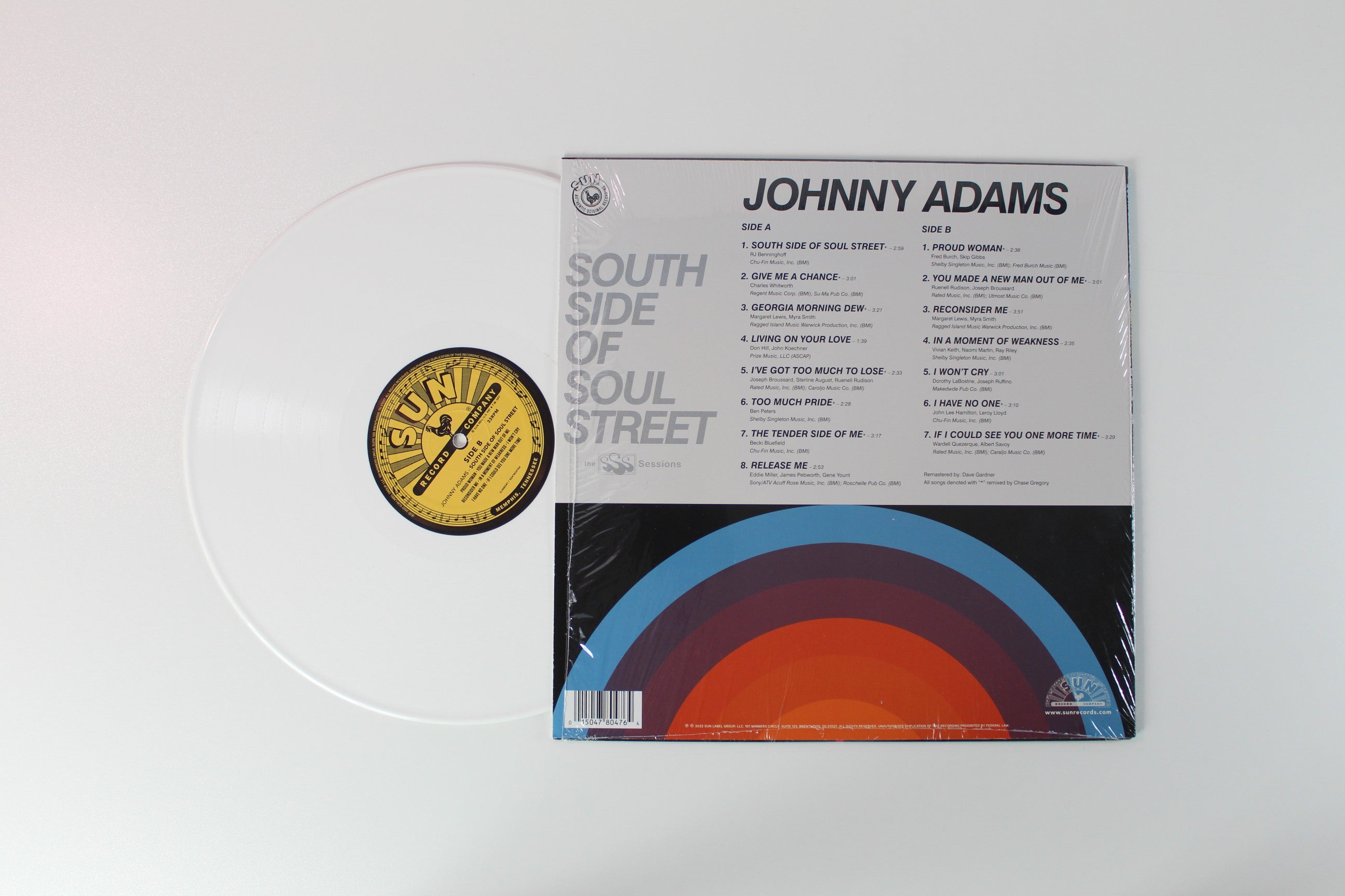 Johnny Adams - South Side Of Soul Street (The SSS Sessions) on Sun - White Vinyl
