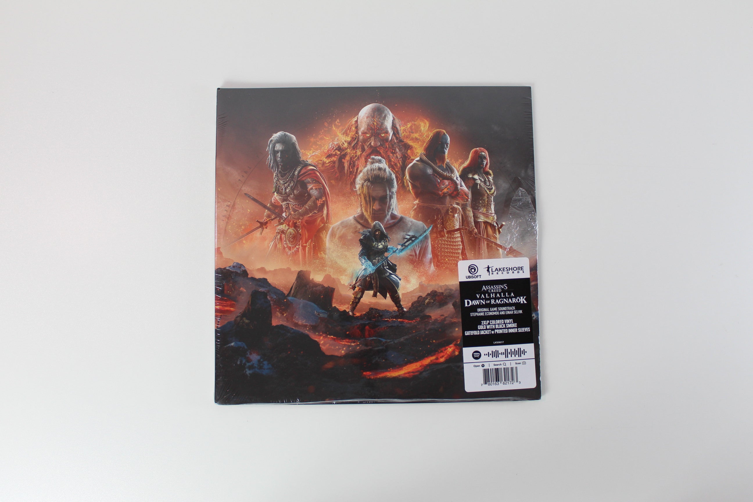 Stephanie Economou & Einar Selvik - Assassin's Creed Valhalla: Dawn Of Ragnarök (Original Game Soundtrack) on Lakeshore Gold With Black Smoke Vinyl Sealed