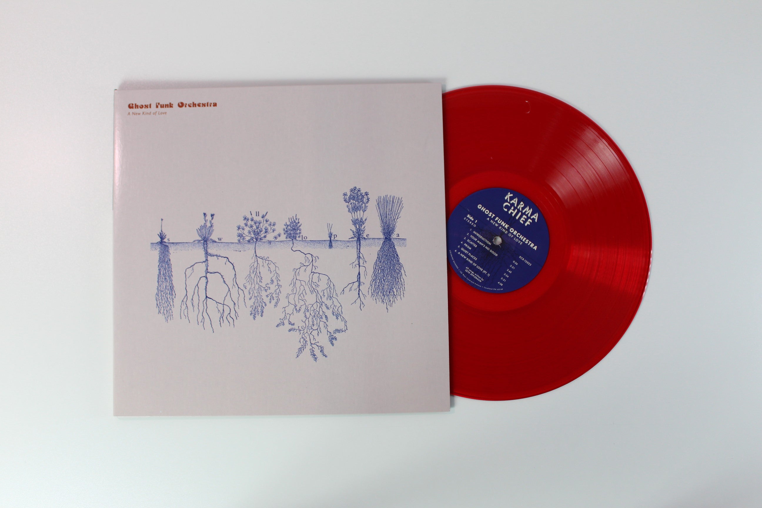 Ghost Funk Orchestra - A New Kind Of Love on Karma Chief Records - Red Vinyl