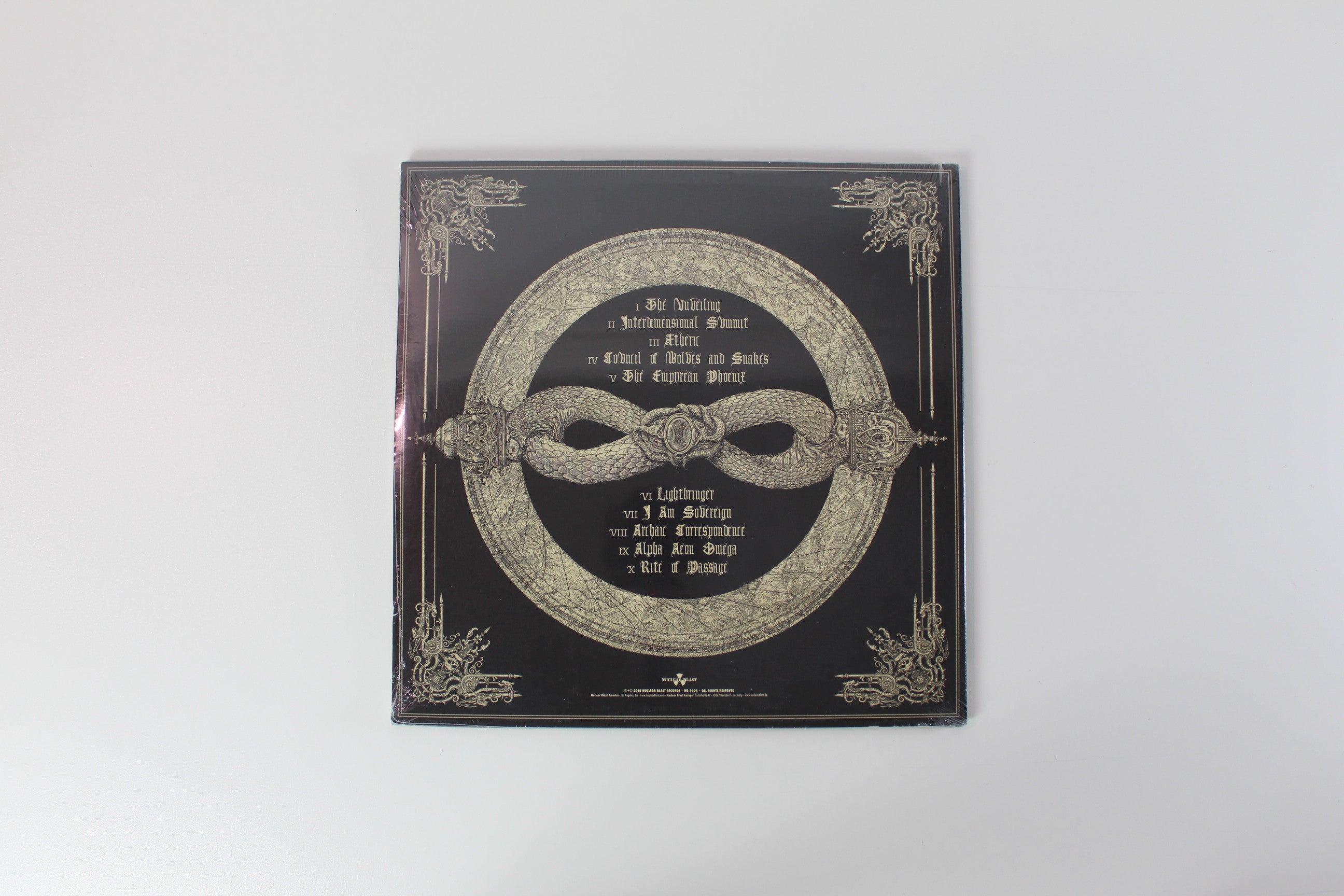 Dimmu Borgir - Eonian on Nuclear Blast Ltd White With Black Swirl Sealed