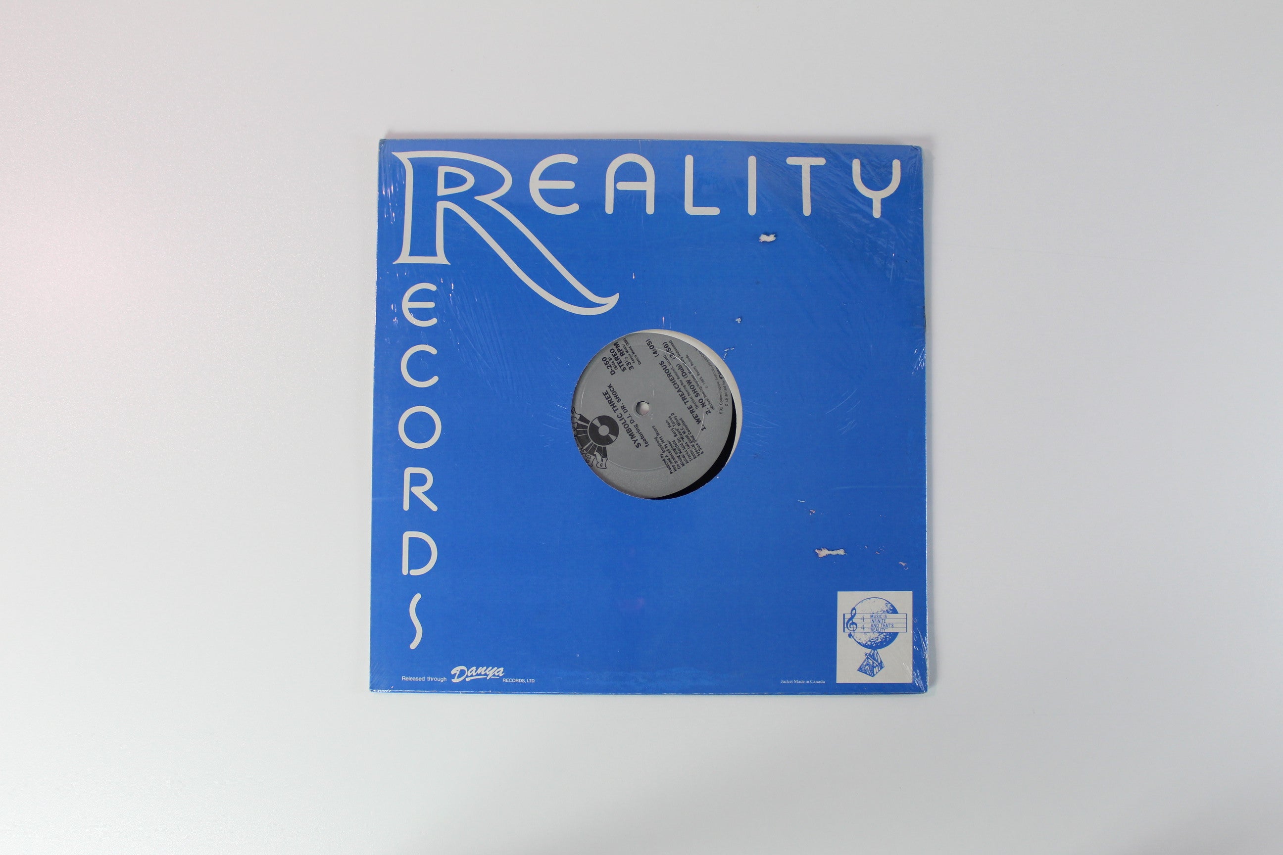 Symbolic Three - No Show on Reality - Sealed 12" Single