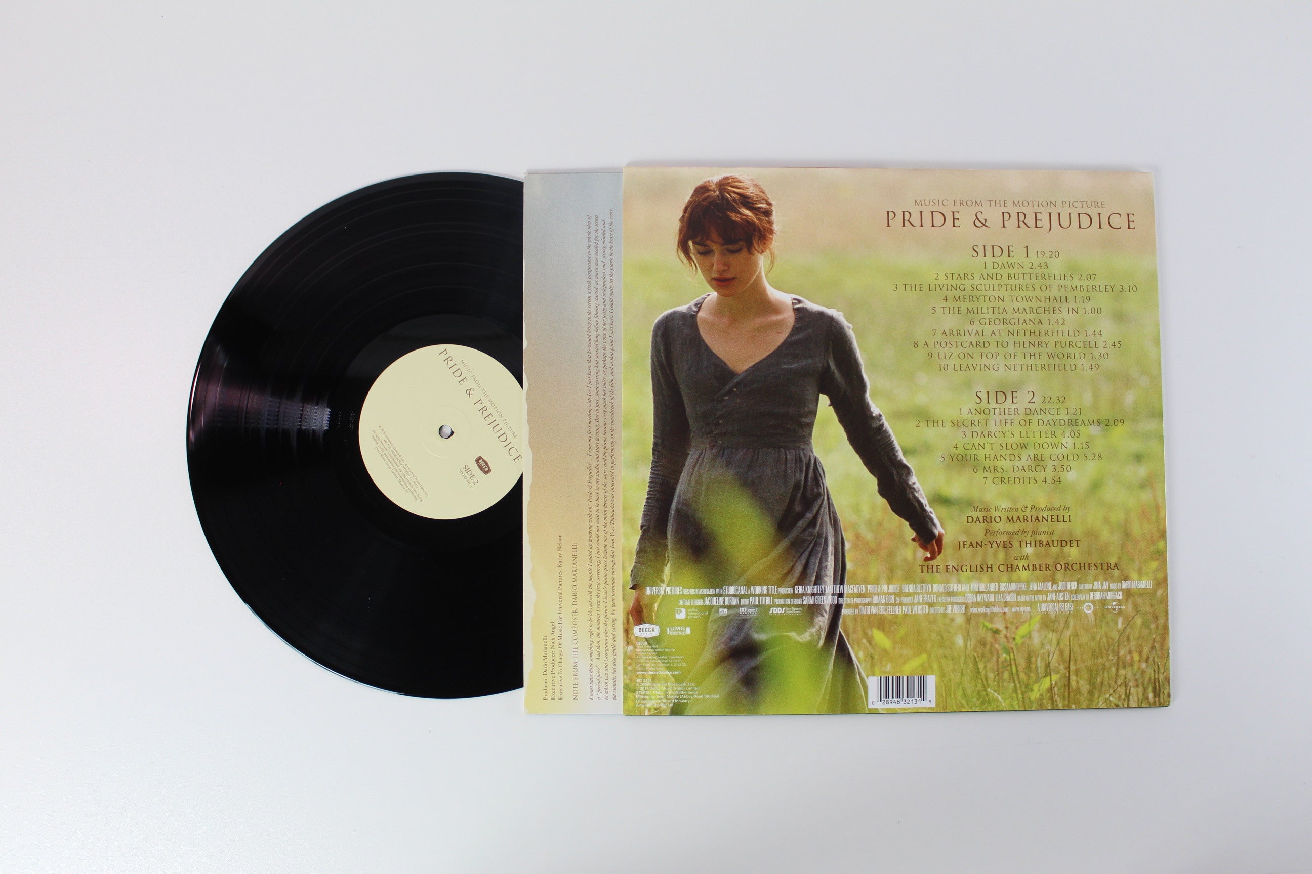 Dario Marianelli & Jean-Yves Thibaudet - Pride & Prejudice (Music From The Motion Picture) on Decca UMG UK Reissue