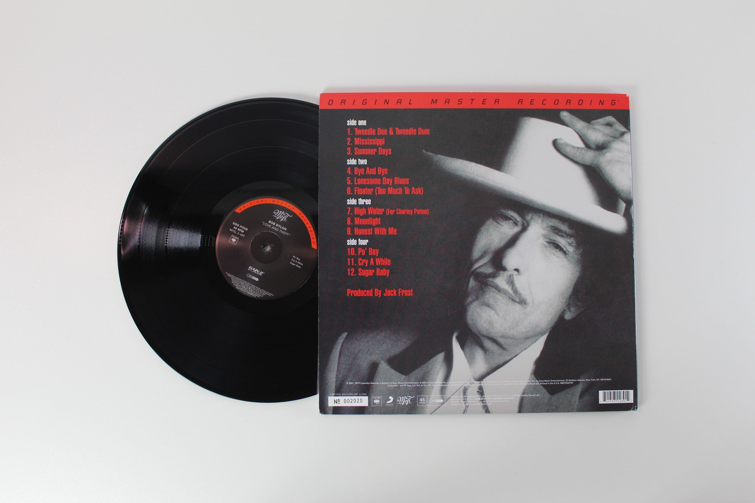 Bob Dylan - "Love And Theft" on Mobile Fidelity Sound Lab 2 X 12" 45 RPM Ltd Numbered Reissue