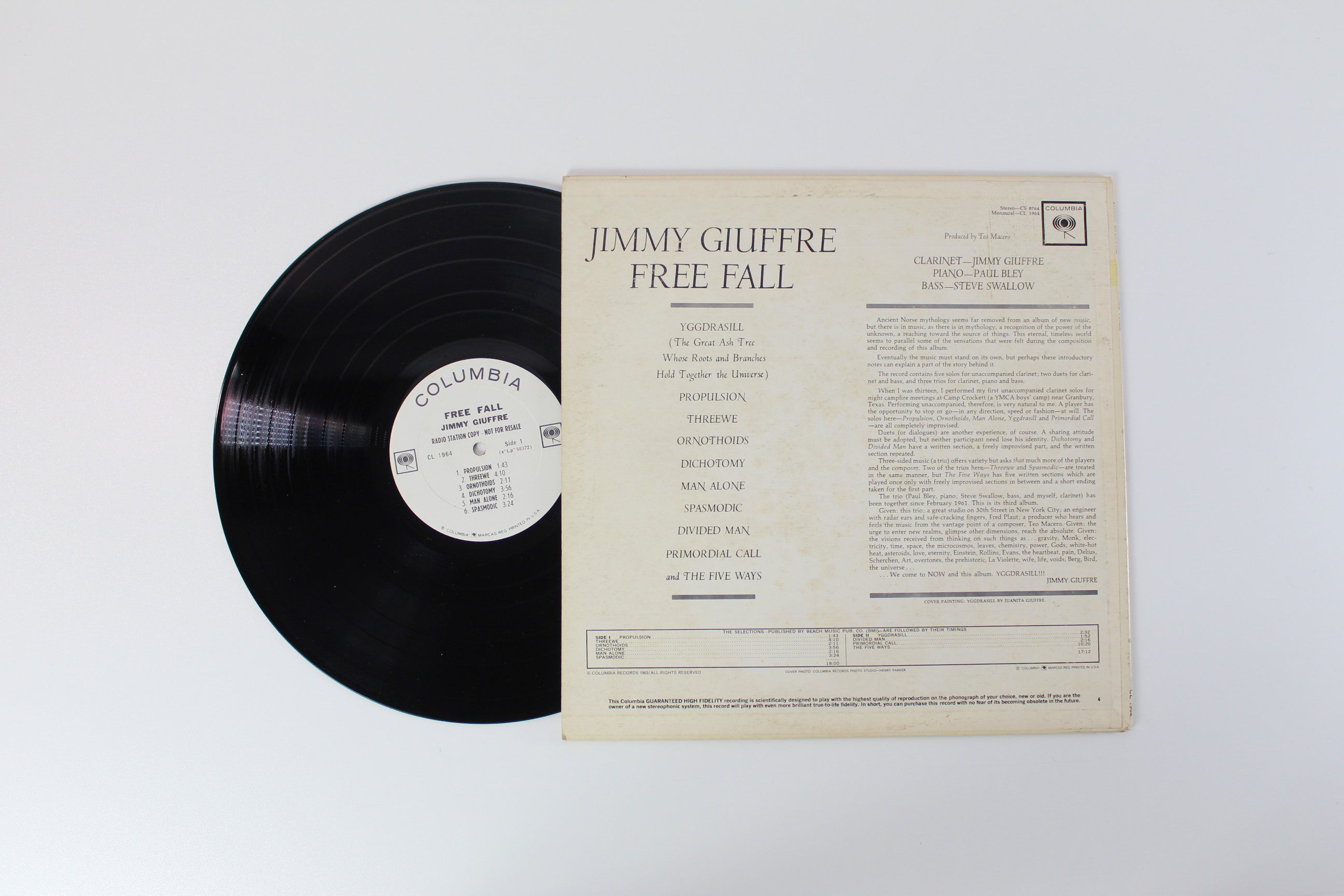 Jimmy Giuffre - Free Fall on Columbia Mono Promo