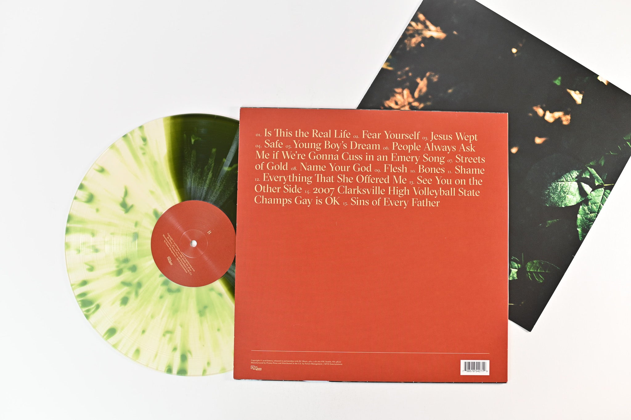 Emery - Eve on BadChristian Half Forest Green/Half Clear w/ Mint Green Splatter
